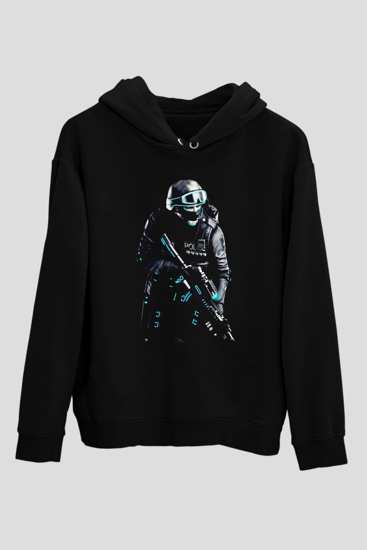 PolisSiyah Tshirt Unisex Hoodie