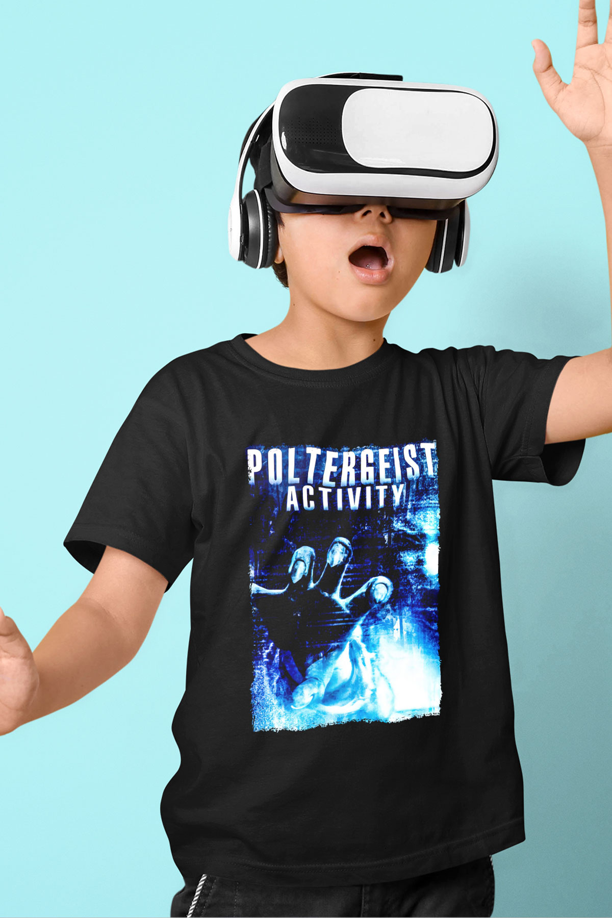 Poltergeist Siyah Unisex  Çocuk Tişört