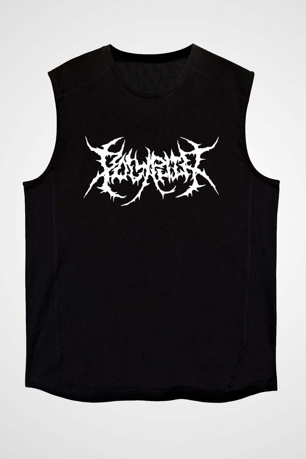 Polyphia Baskılı Unisex Siyah Kolsuz Tişört - Tshirt