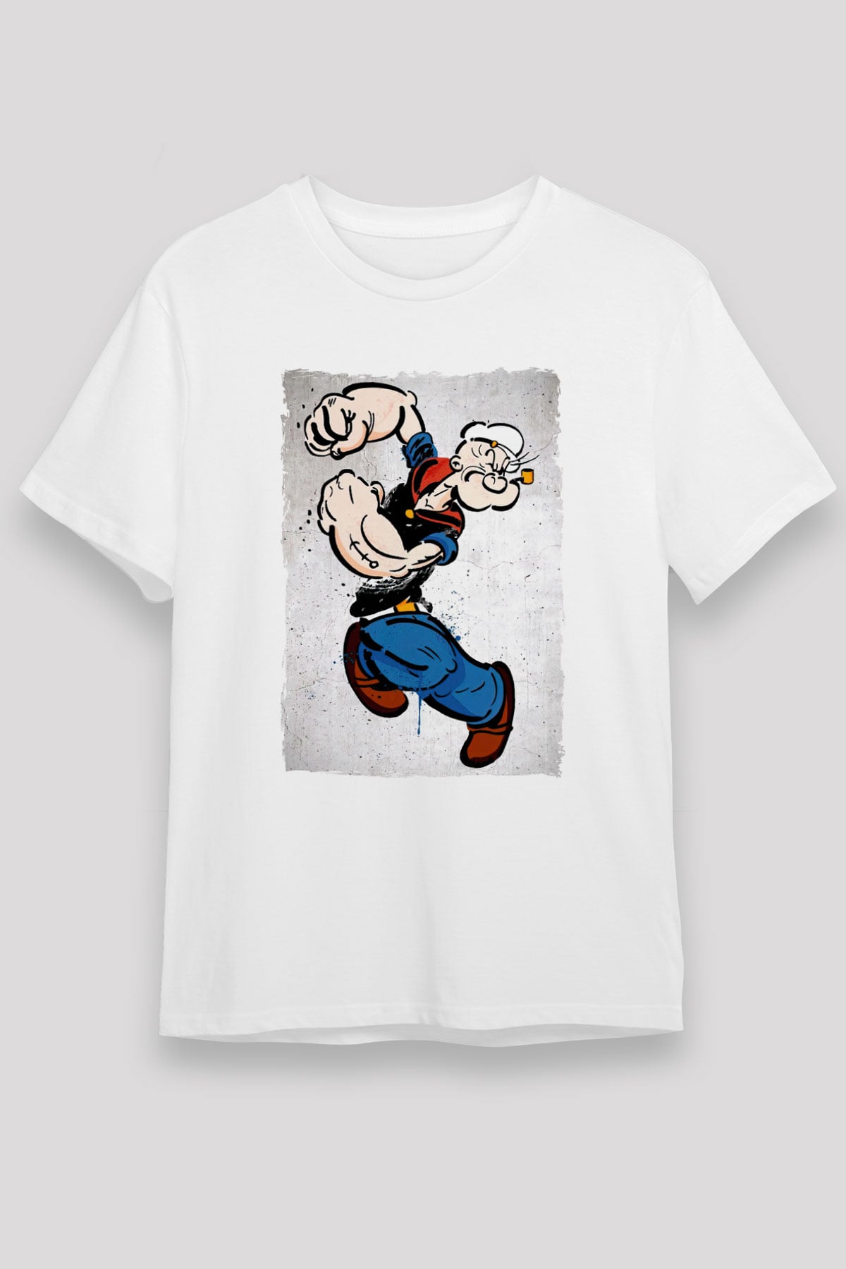 Popeye Beyaz Unisex Tişört
