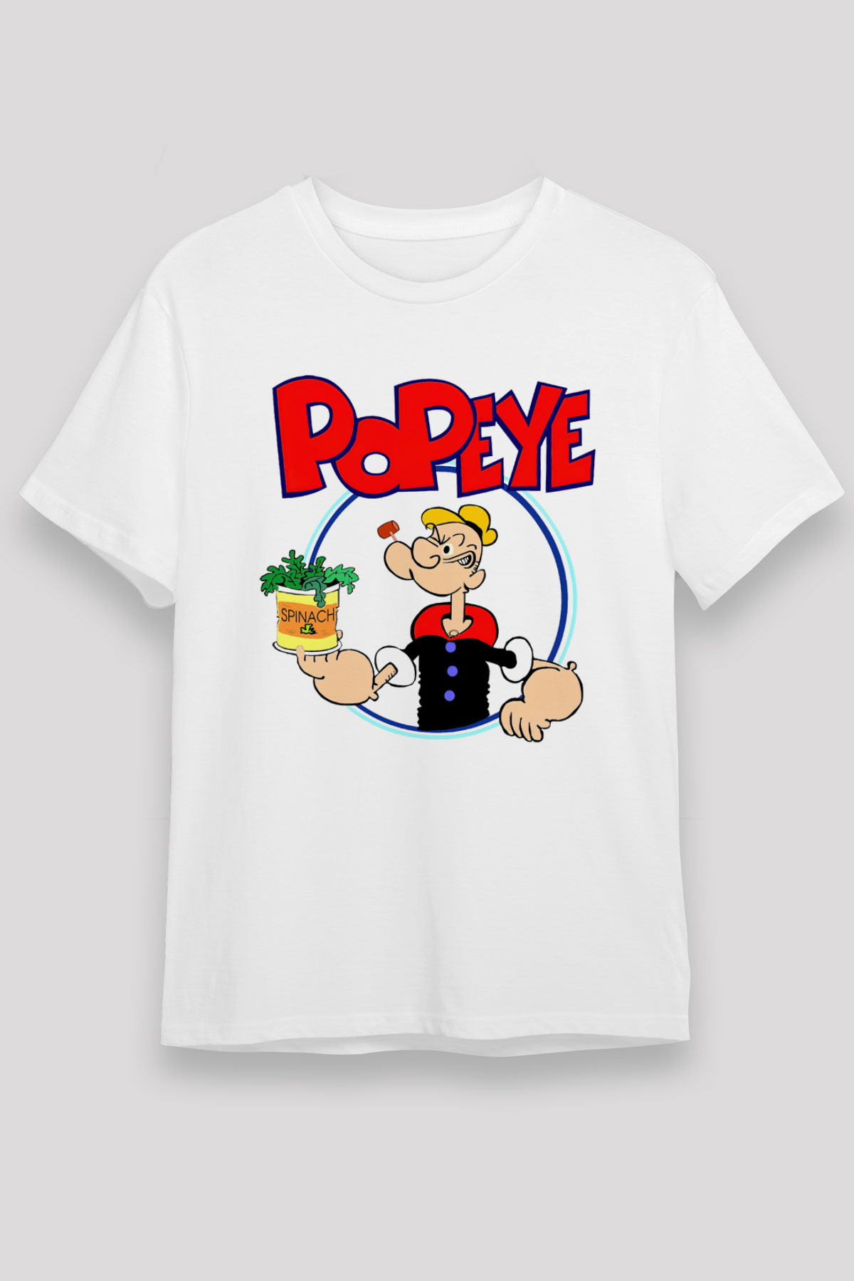 Popeye Beyaz Unisex Tişört T-Shirt