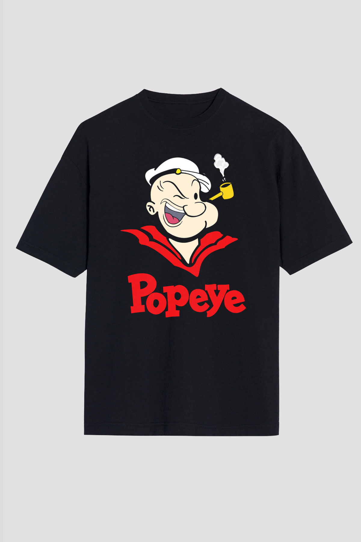 Popeye Siyah Unisex Tişört