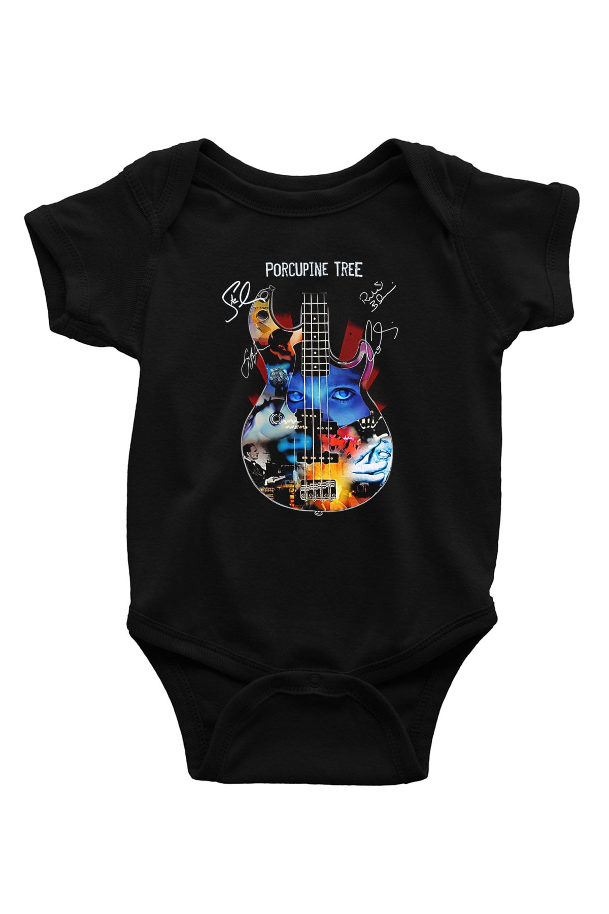 Porcupine Tree Baskılı Unisex Siyah Bebek Body - Zıbın