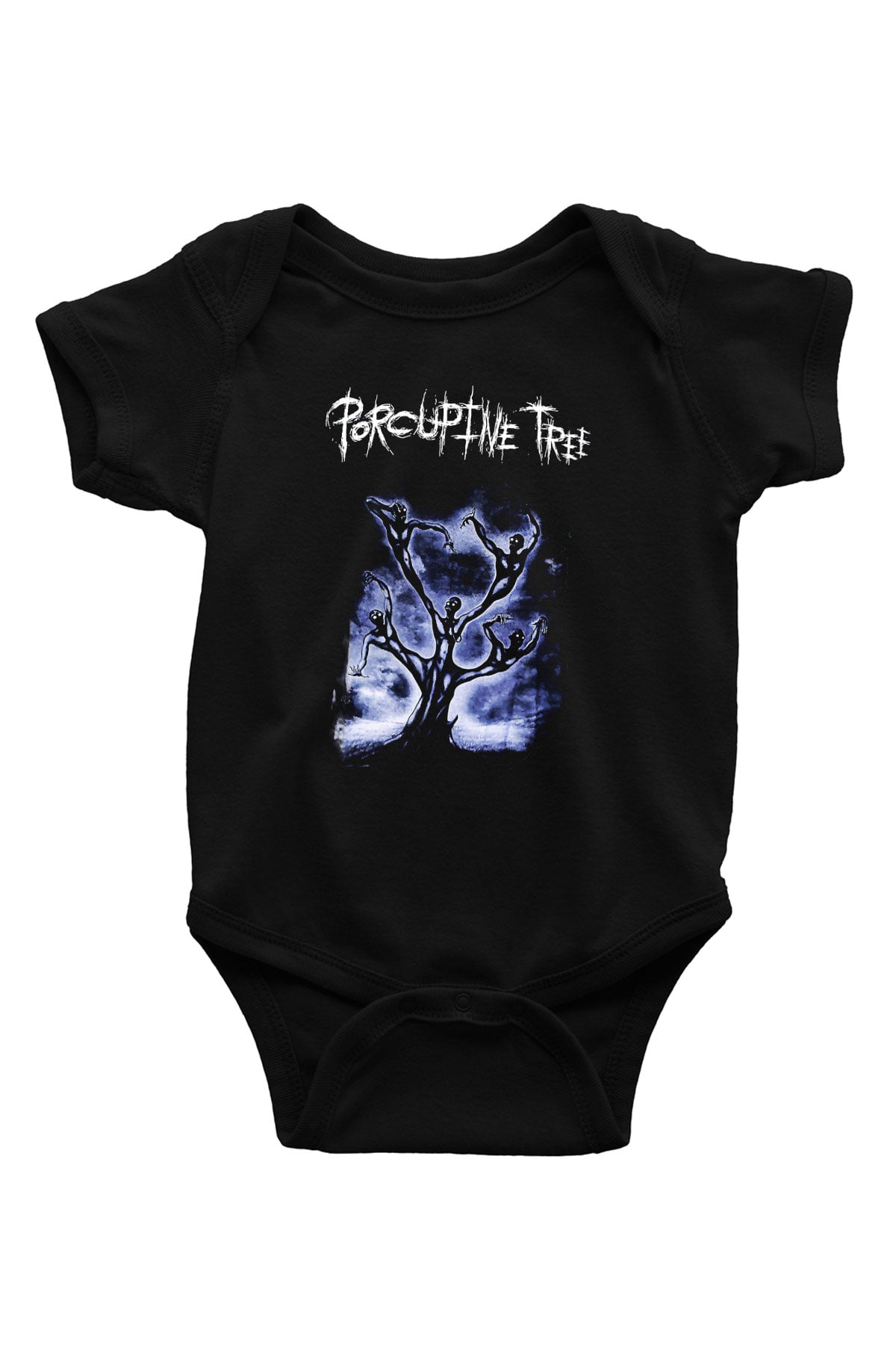 Porcupine Tree Baskılı Unisex Siyah Bebek Body - Zıbın