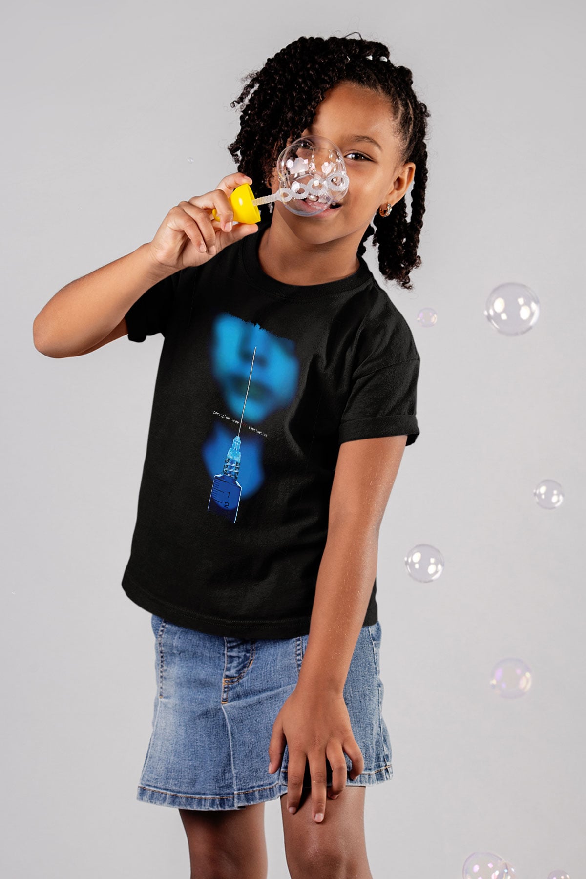 Porcupine Tree Baskılı Unisex Siyah Çocuk Tişört - Tshirt