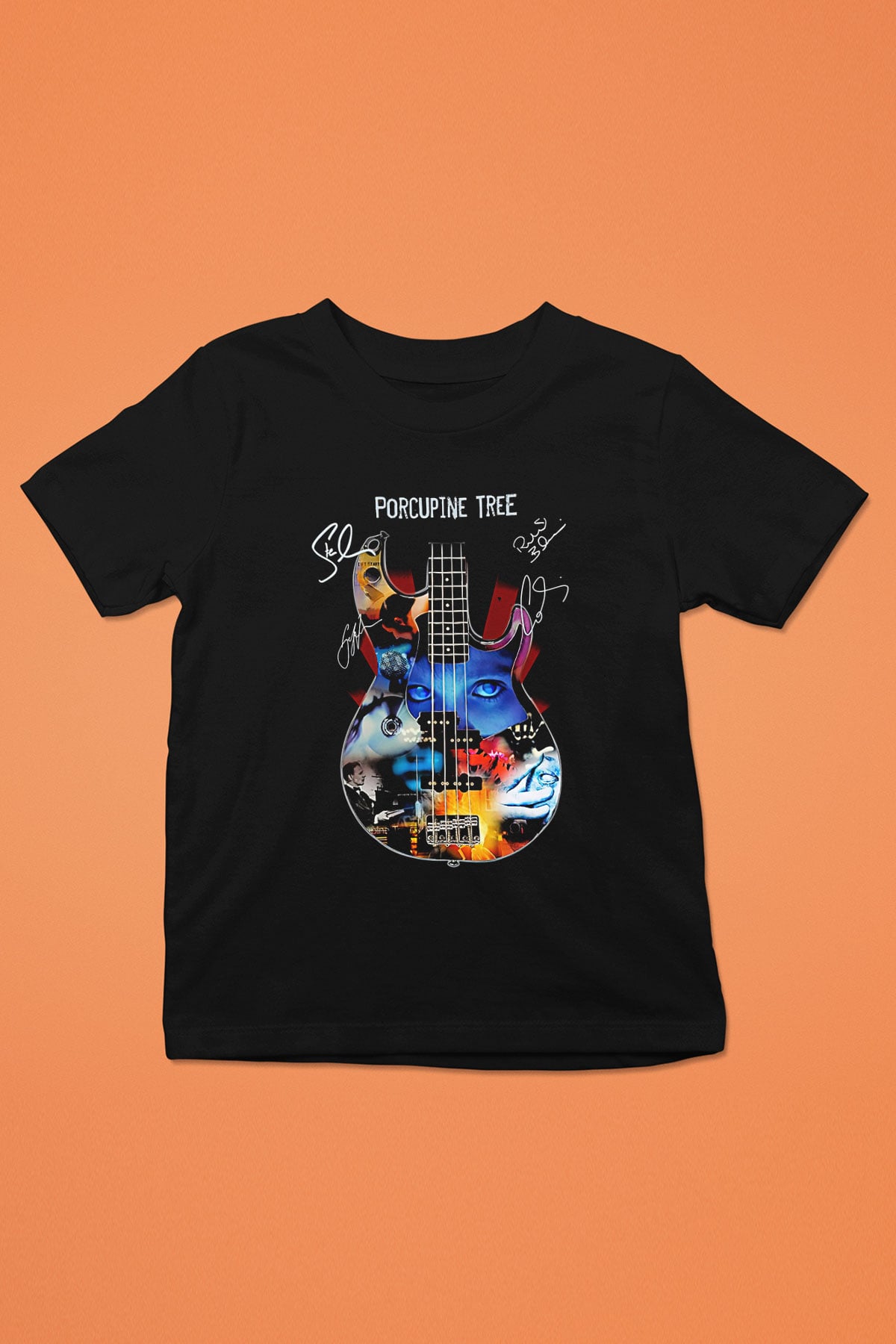 Porcupine Tree Baskılı Unisex Siyah Çocuk Tişört - Tshirt