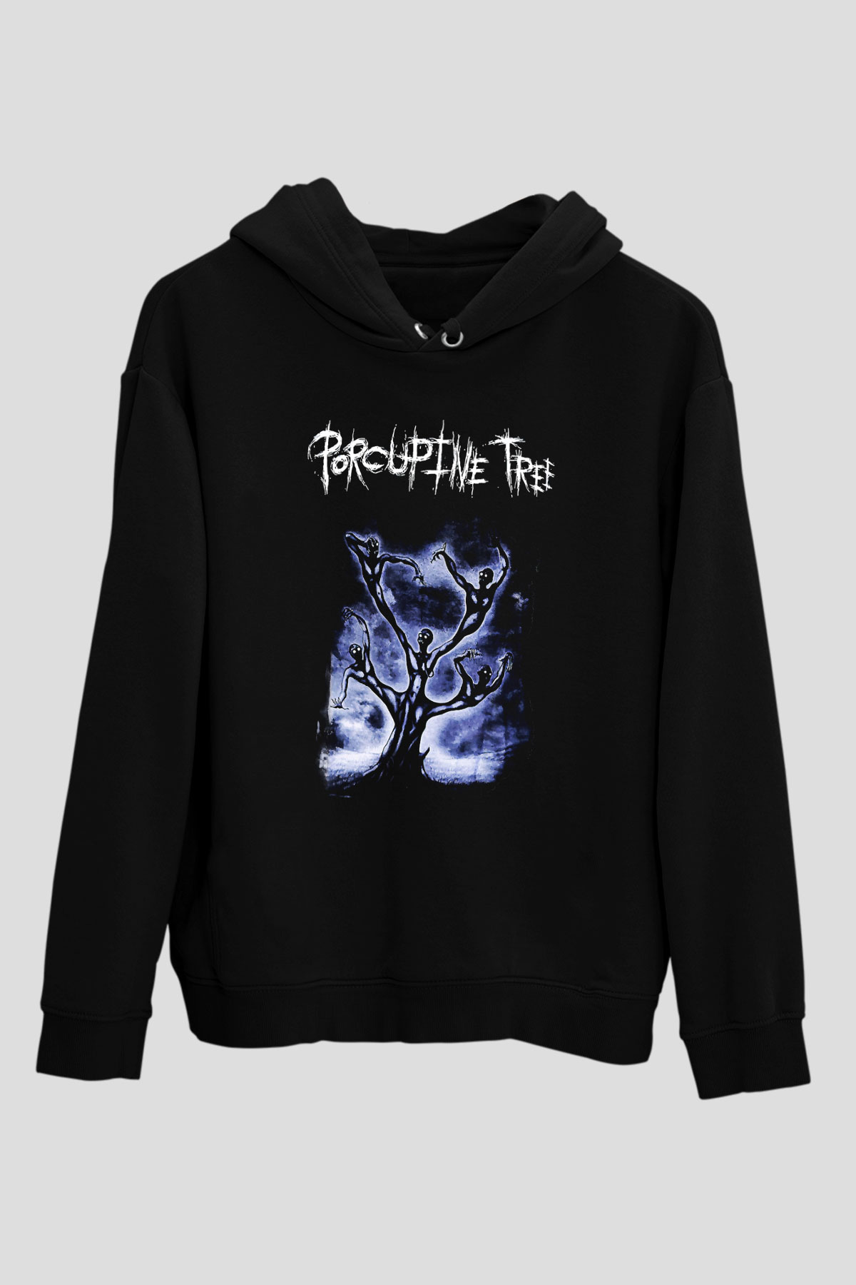 Porcupine Tree Baskılı Unisex Siyah Kapüşonlu Sweatshirt