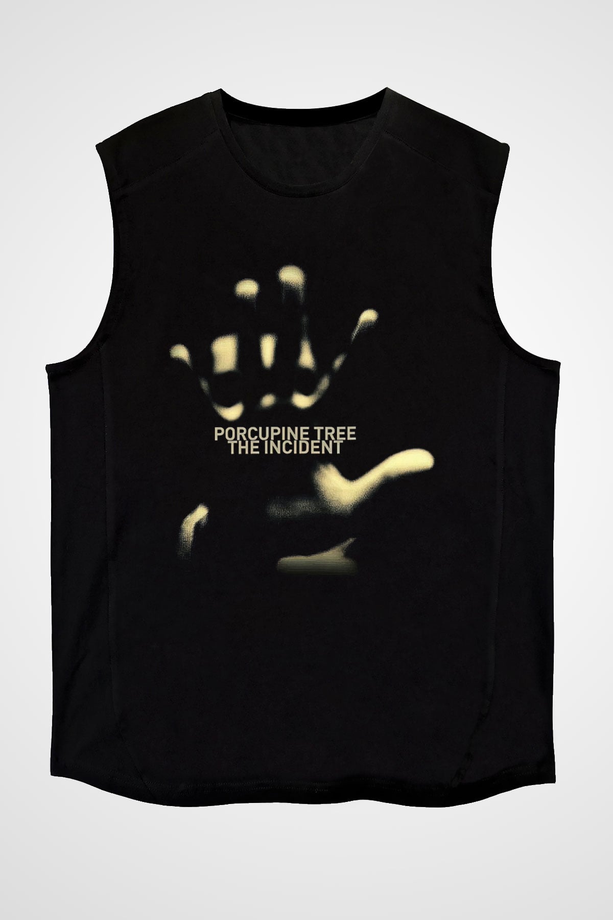 Porcupine Tree Baskılı Unisex Siyah Kolsuz Tişört - Tshirt