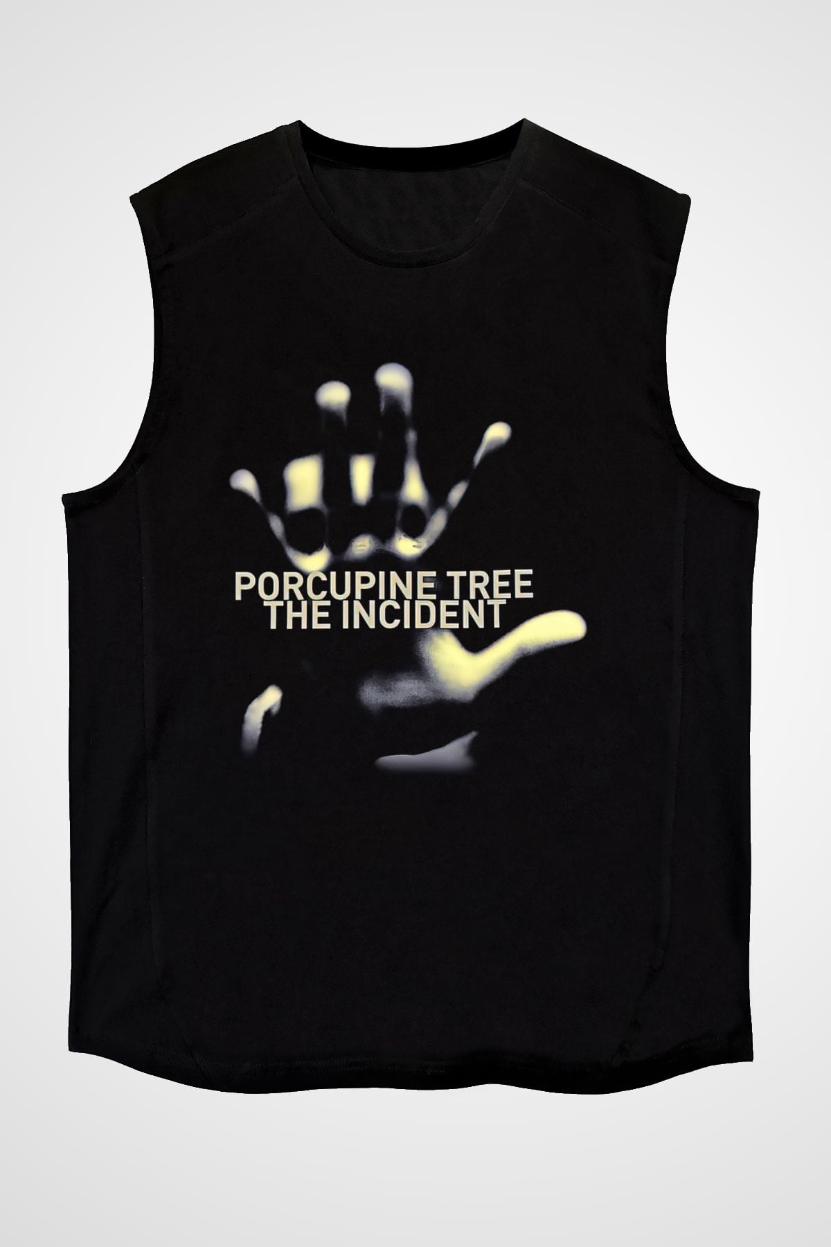 Porcupine Tree Baskılı Unisex Siyah Kolsuz Tişört - Tshirt