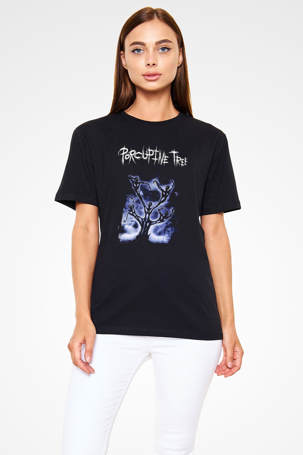 Porcupine Tree Baskılı Unisex Siyah Tişört - Tshirt