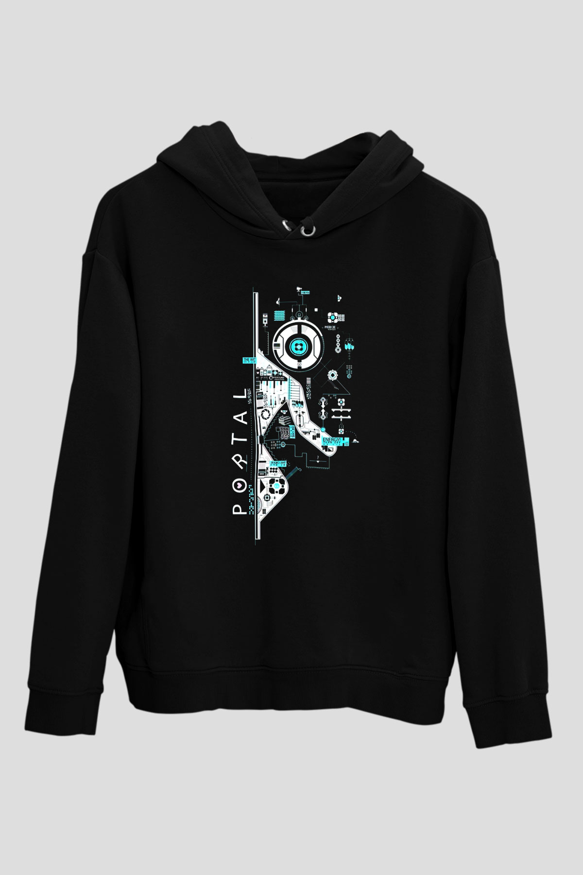 Portal Siyah Unisex Hoodie