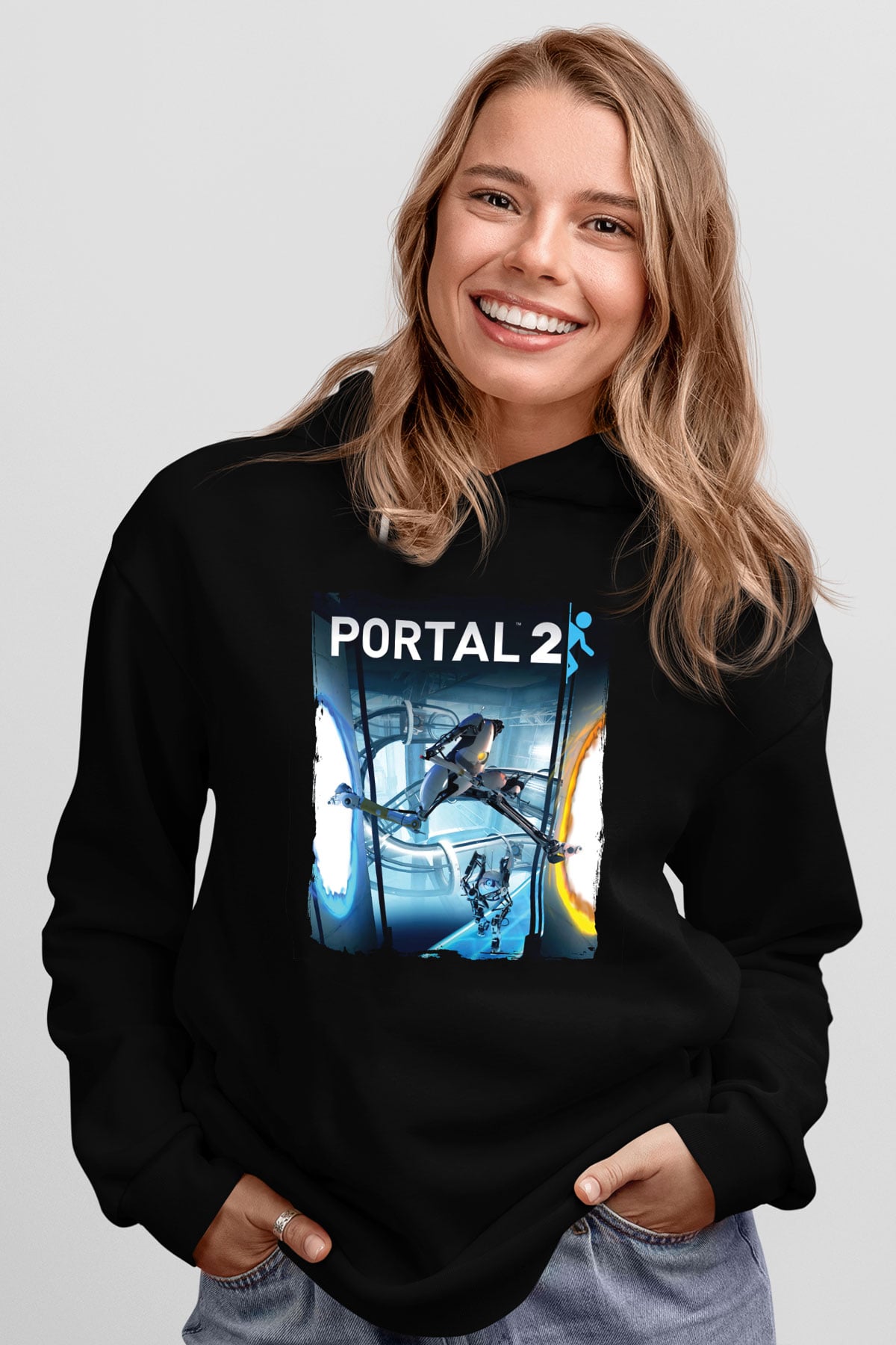 Portal Siyah Unisex Hoodie