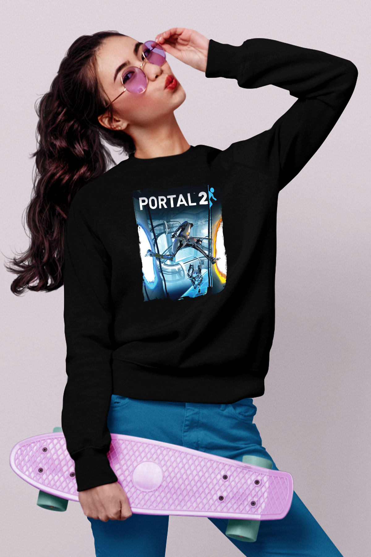 Portal Siyah Unisex Sweatshirt