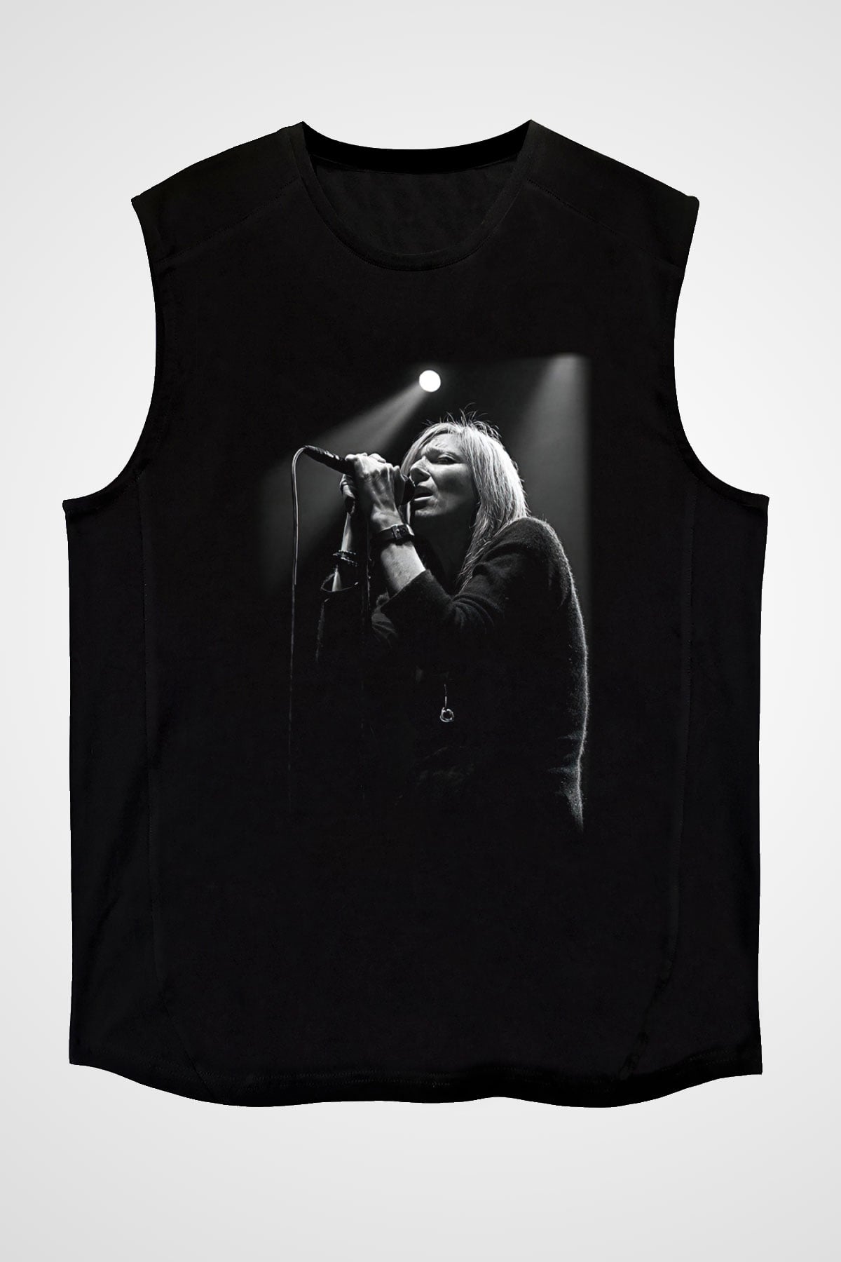 Portishead Baskılı Unisex Siyah Kolsuz Tişört - Tshirt