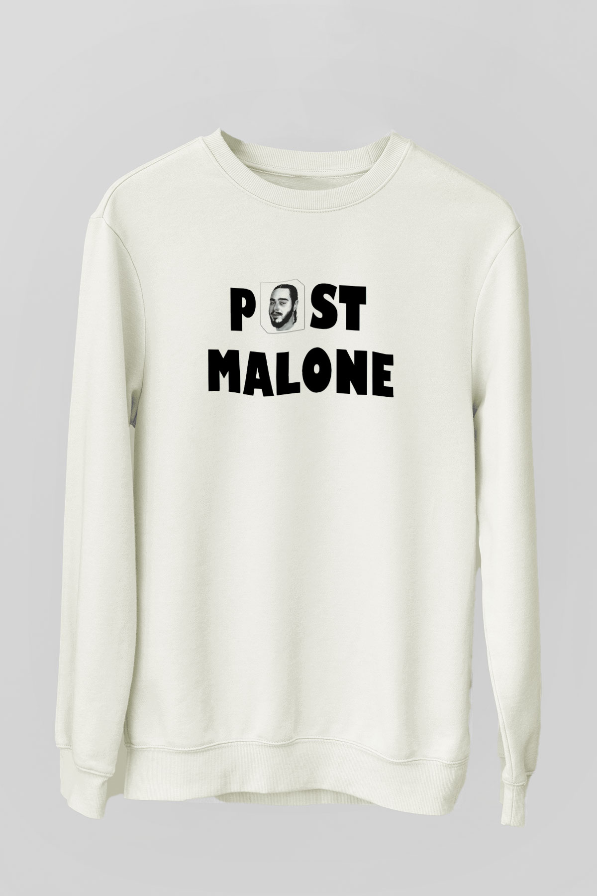 Post Malone Beyaz Unisex Sweatshirt