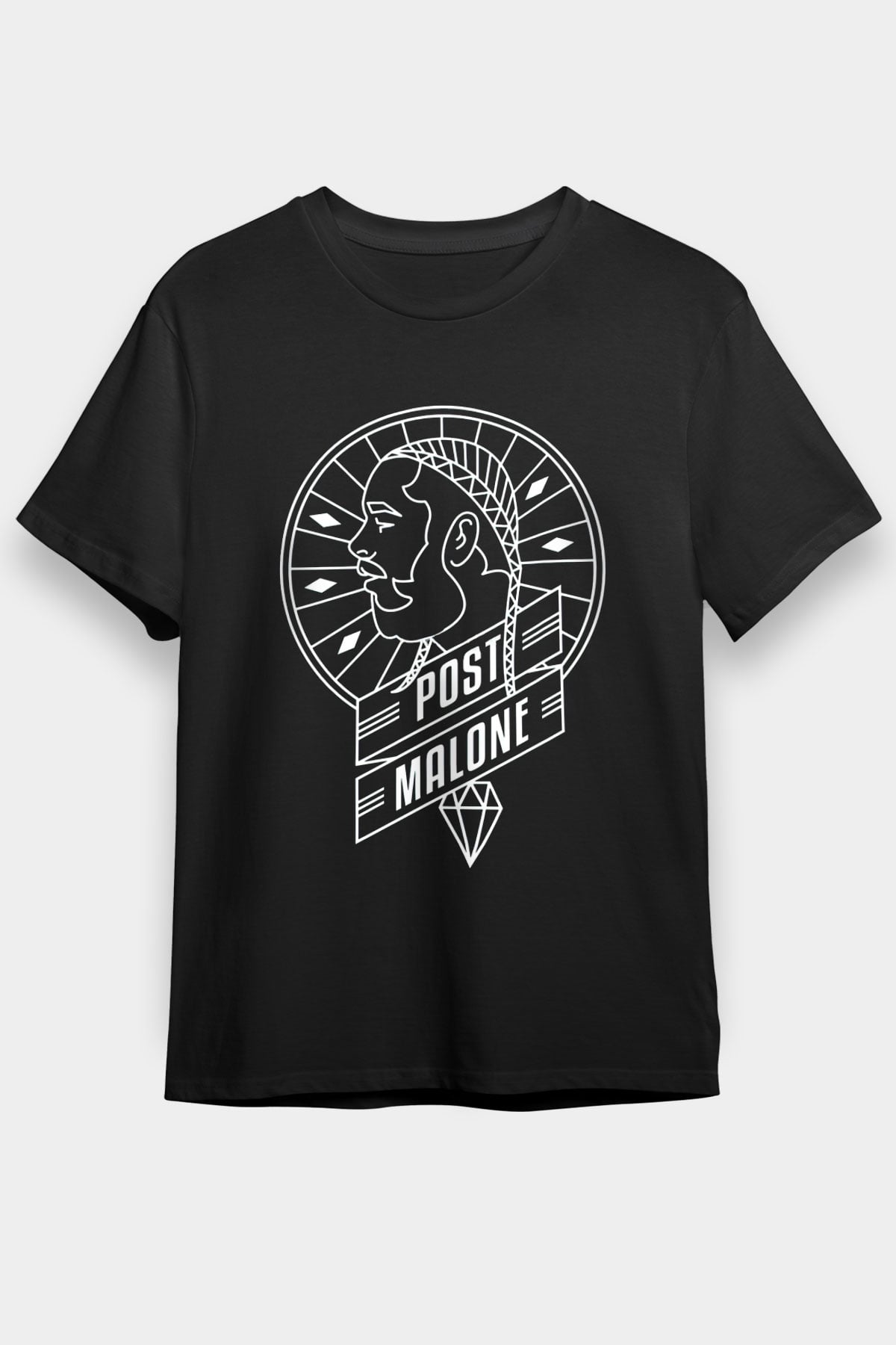 Post Malone Siyah Unisex Tişört T-Shirt - TişörtFabrikası