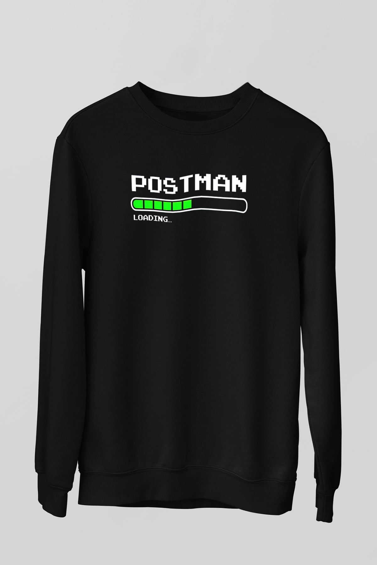 Postacı Siyah Unisex Sweatshirt