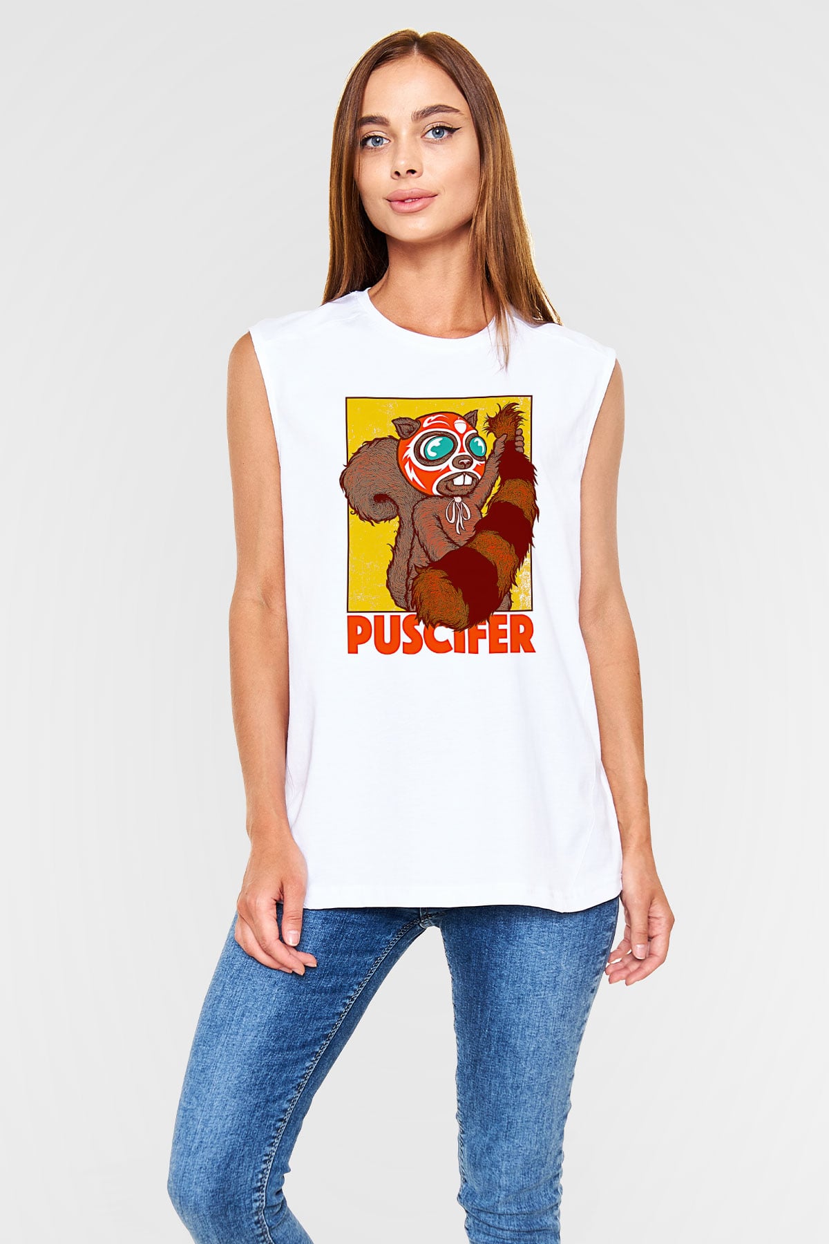 Powerwolf Baskılı Unisex Siyah Kolsuz Tişört - Tshirt