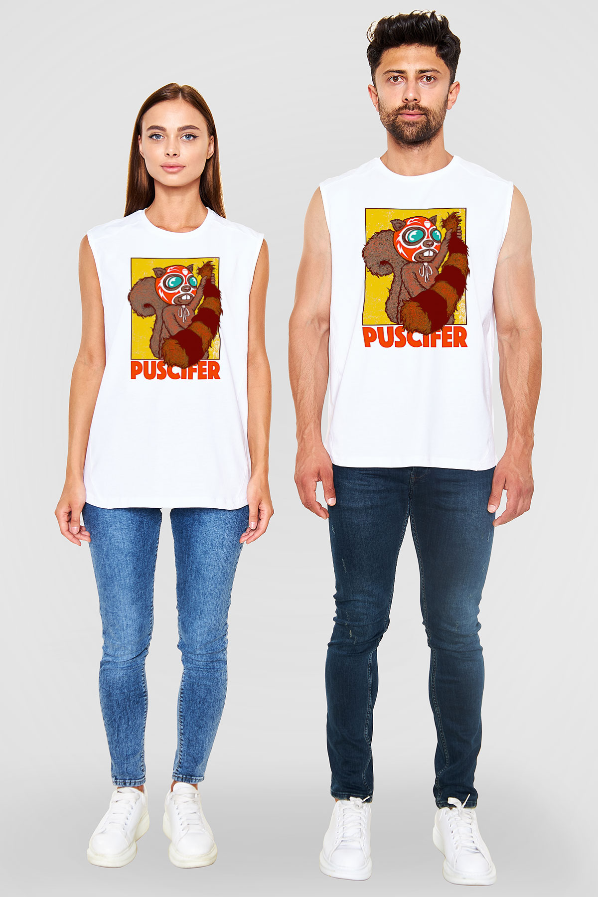 Powerwolf Baskılı Unisex Siyah Kolsuz Tişört - Tshirt