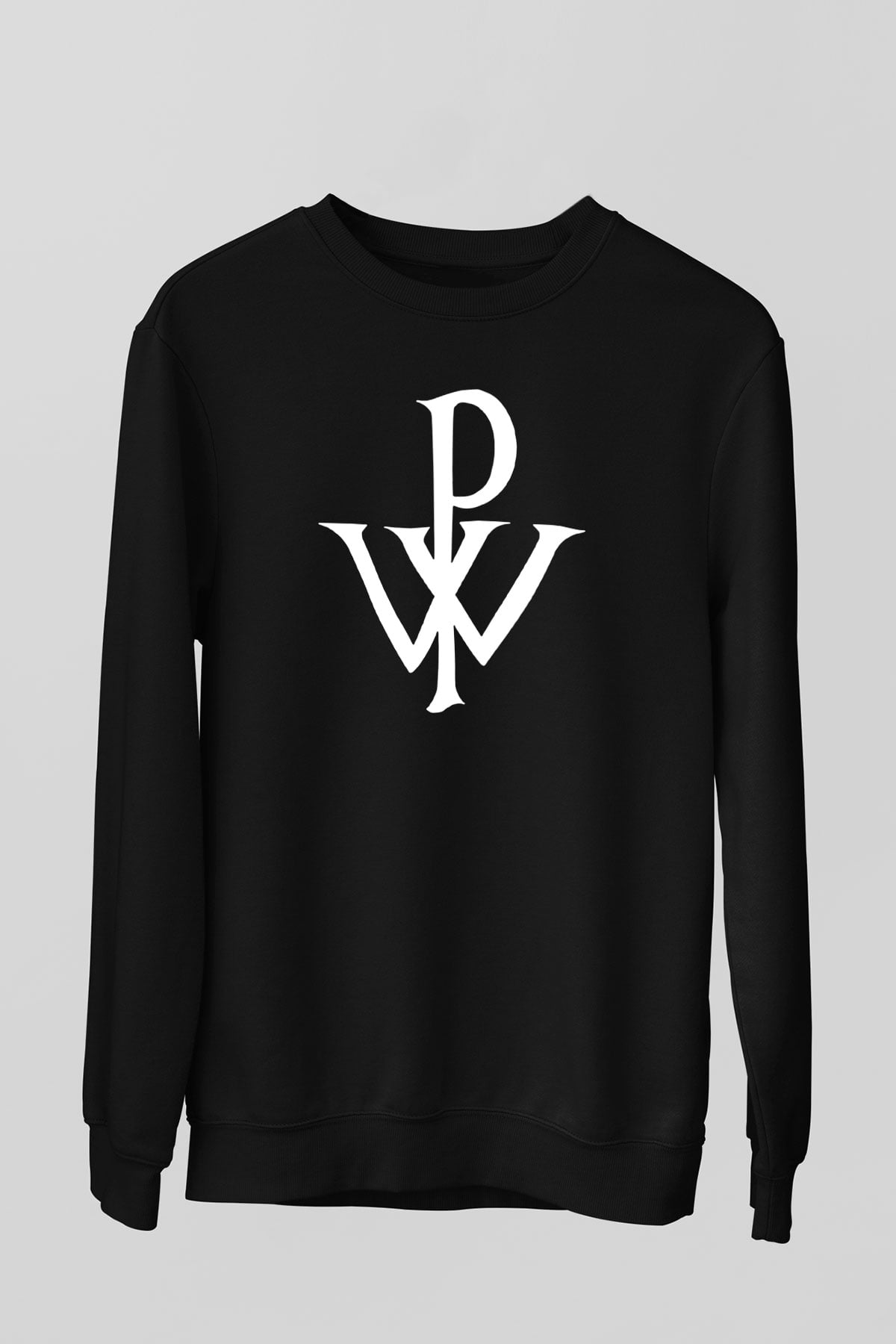 Powerwolf Baskılı Unisex Siyah Sweatshirt