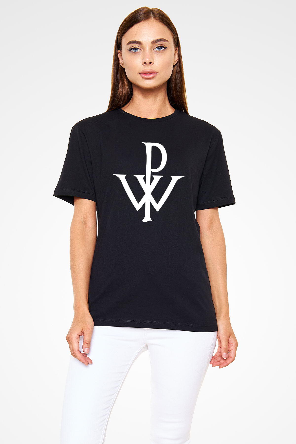 Powerwolf Baskılı Unisex Siyah Tişört - Tshirt