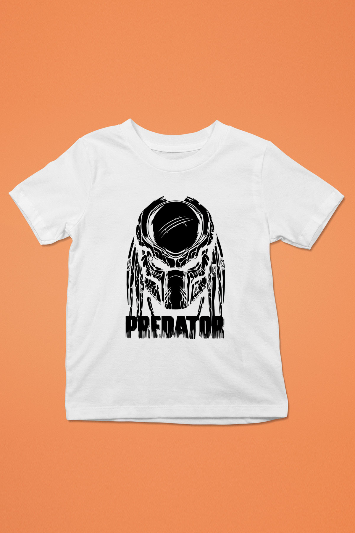 Predator Baskılı Beyaz Unisex Çocuk Tişört