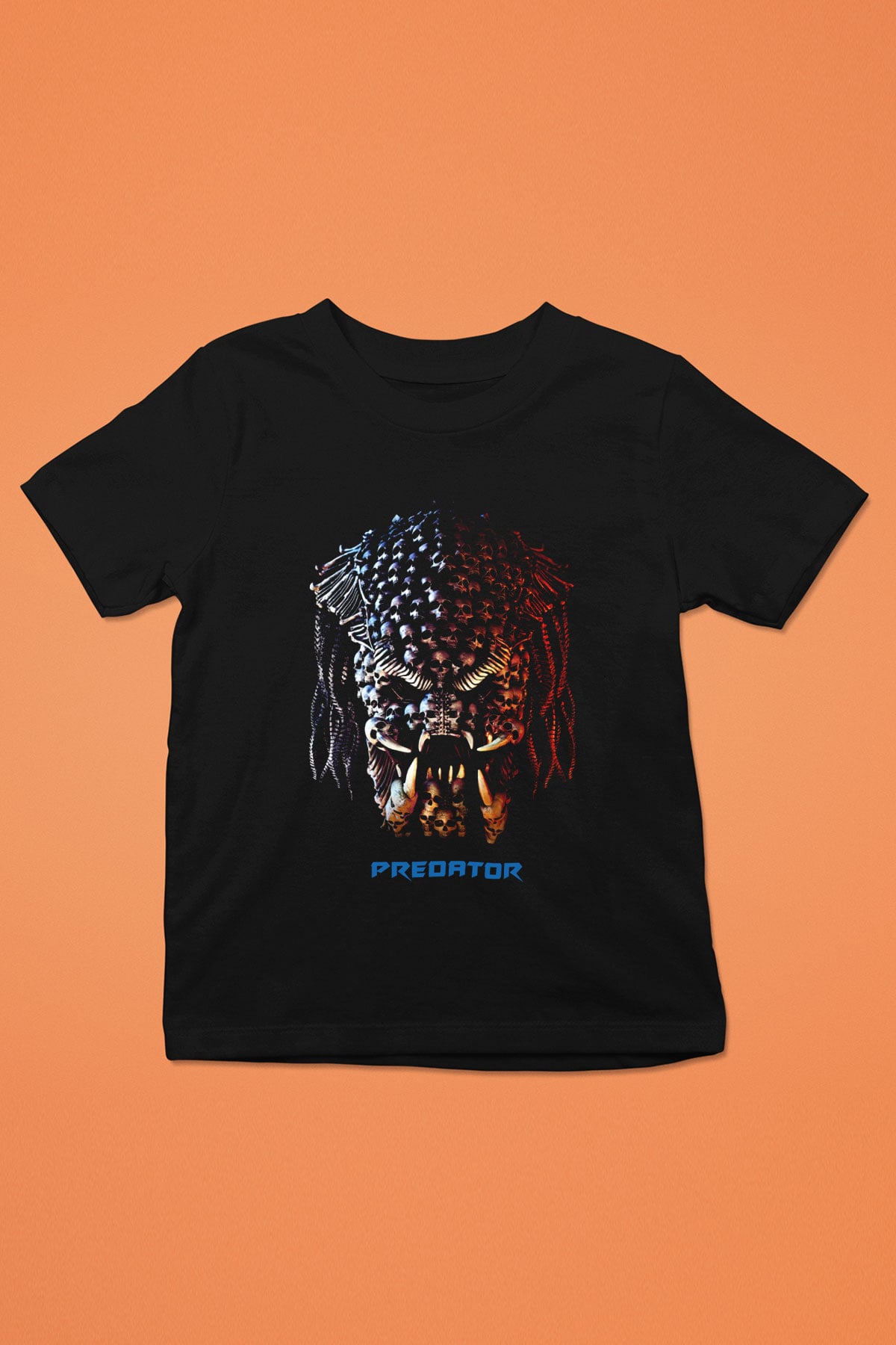 Predator Baskılı Siyah Unisex Çocuk Tişört