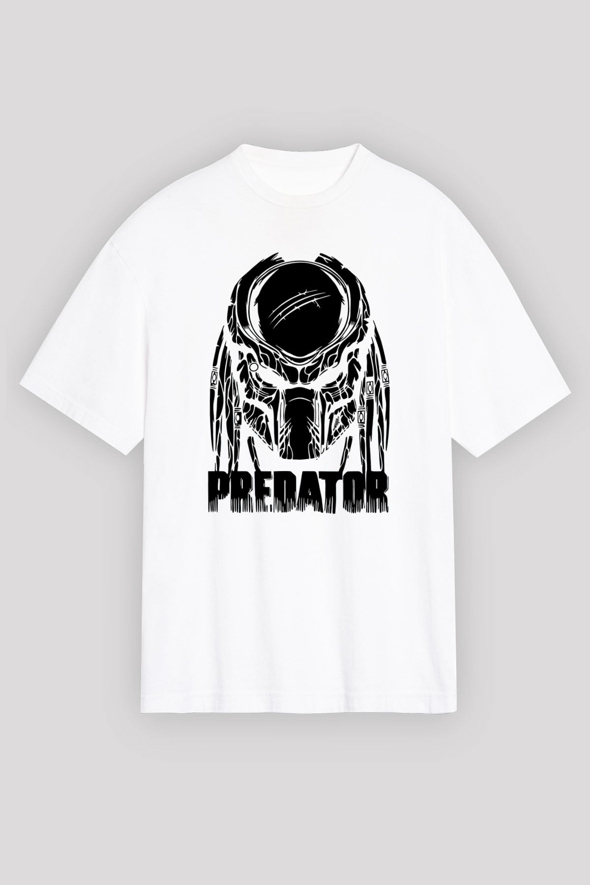 Predator Beyaz Unisex Oversize Tişört