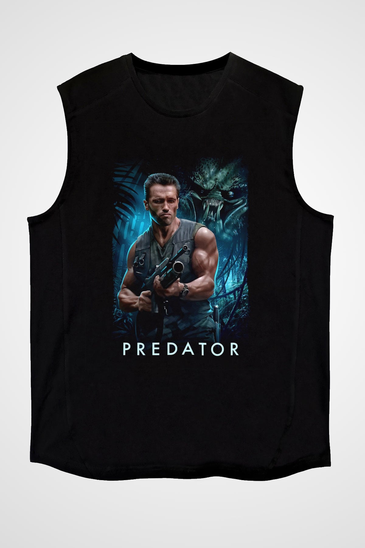 Predator Siyah Unisex Kolsuz Tişört