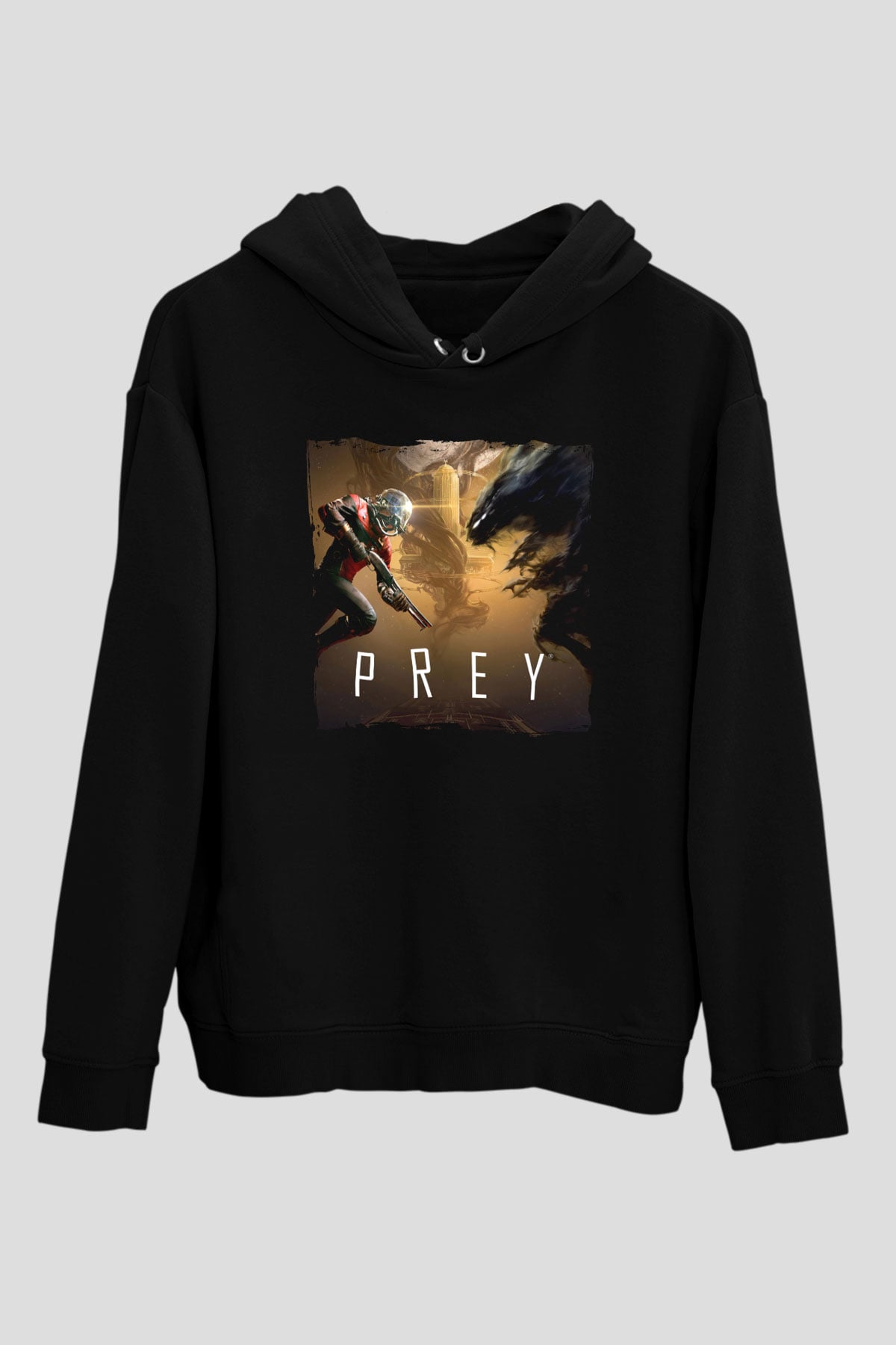 Prey Siyah Unisex Hoodie