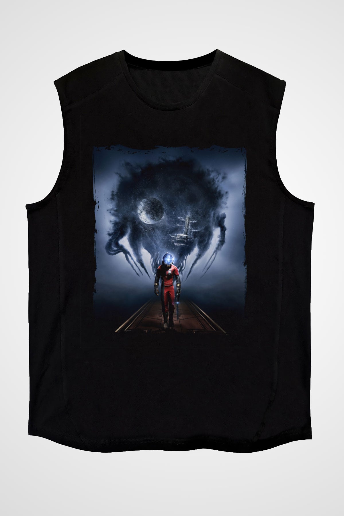 Prey Siyah Unisex Kolsuz Tişört