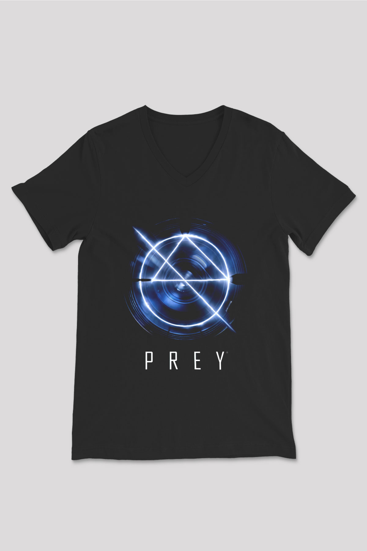 Prey Siyah Unisex V Yaka Tişört T-Shirt