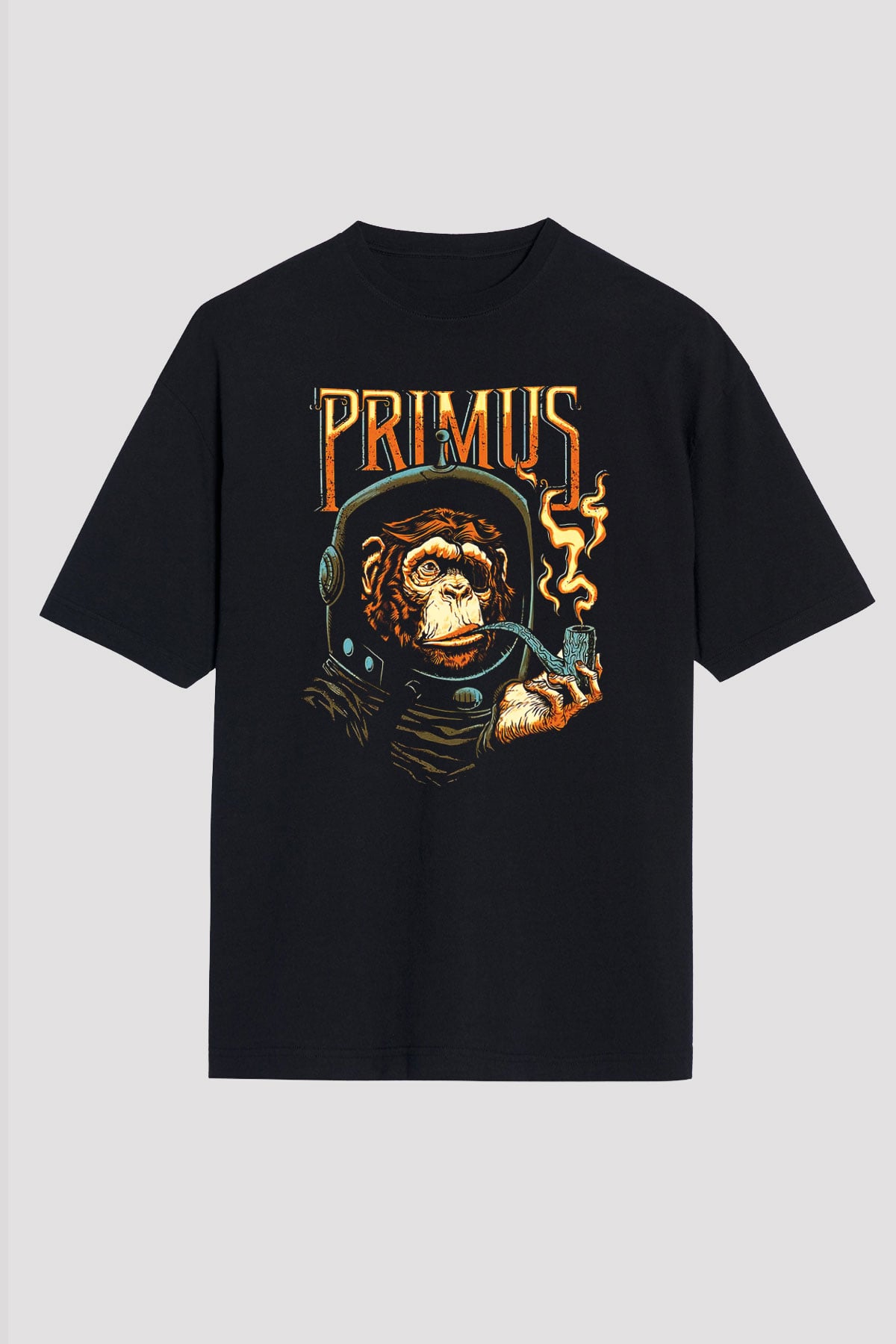 Primus Siyah Unisex Oversize Tişört T-Shirt