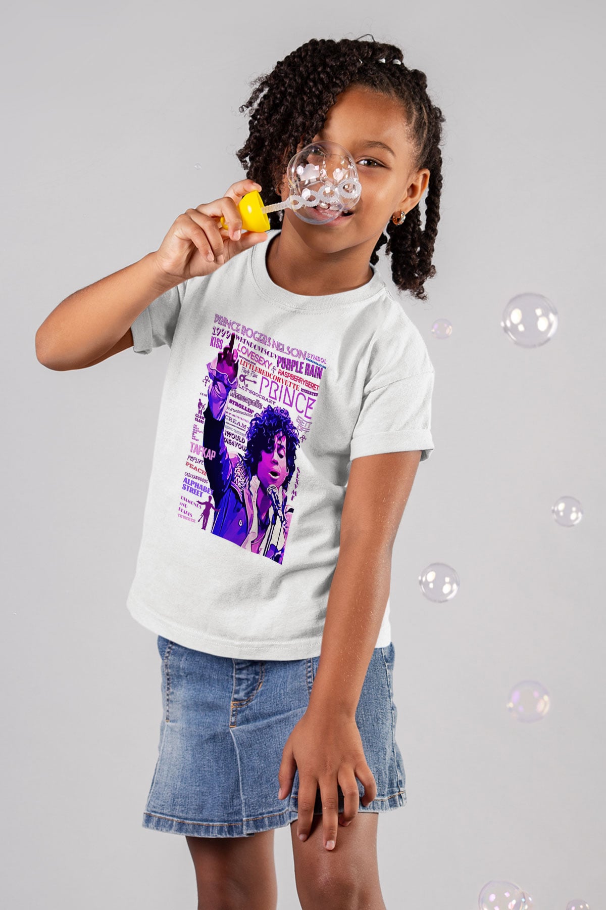Prince Beyaz Unisex Çocuk Tişört