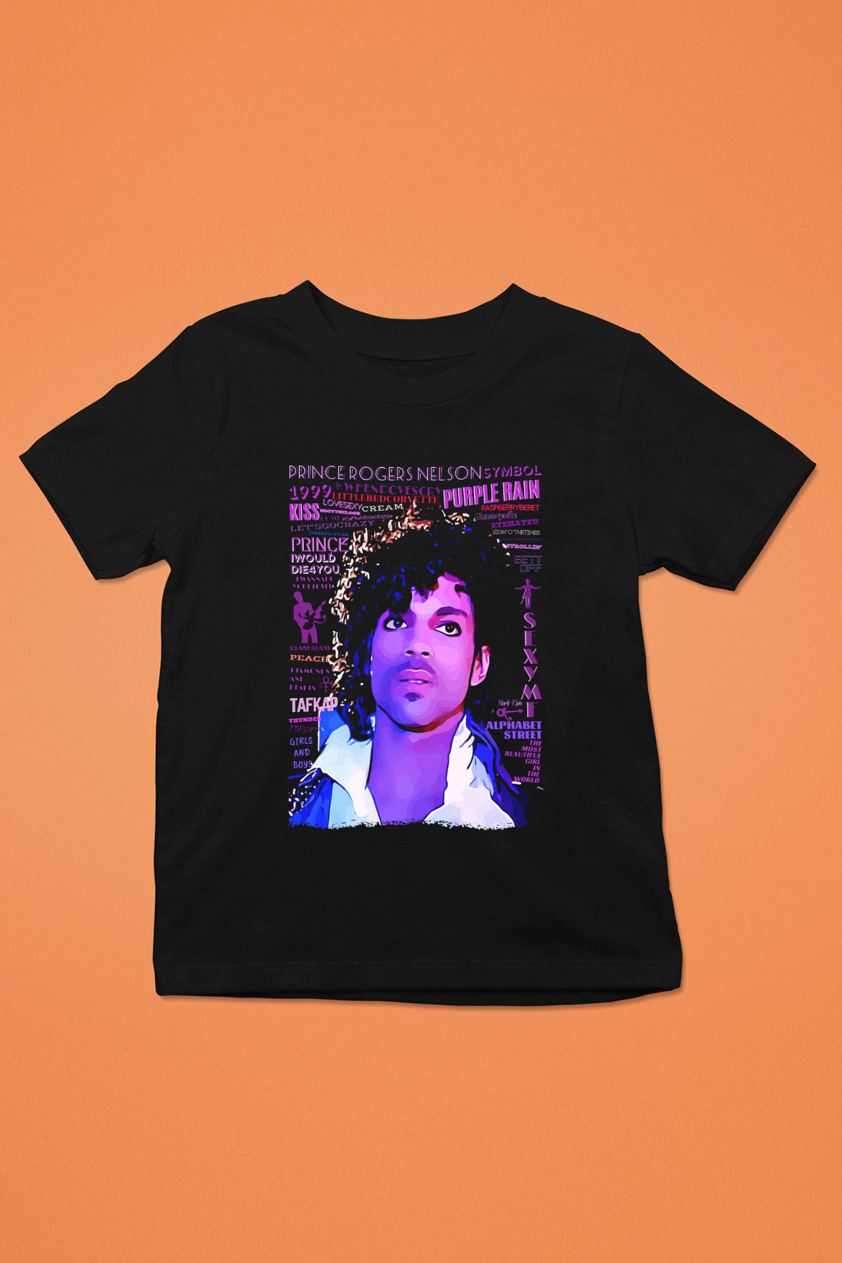 Prince Siyah Unisex Çocuk Tişört