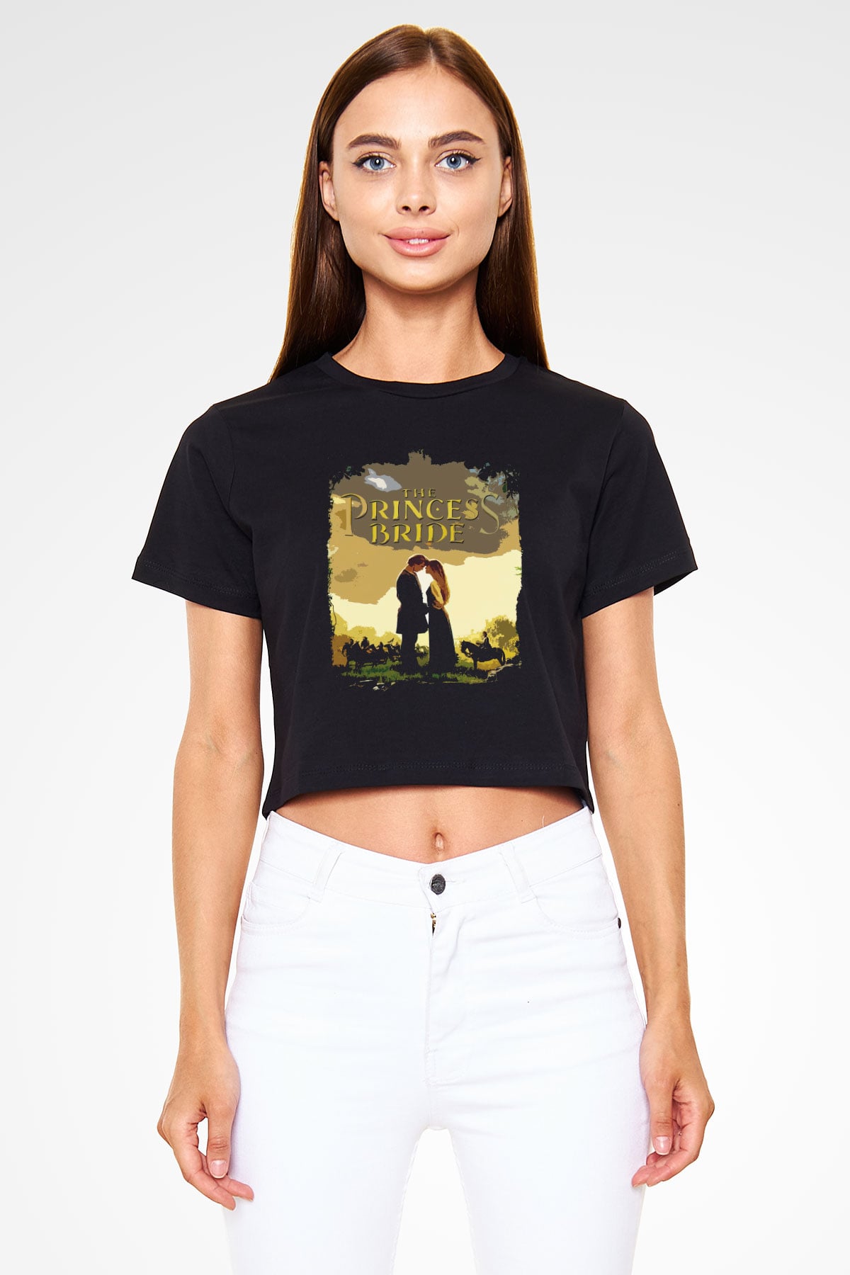 Princess Bride Siyah   Crop Top Tişört