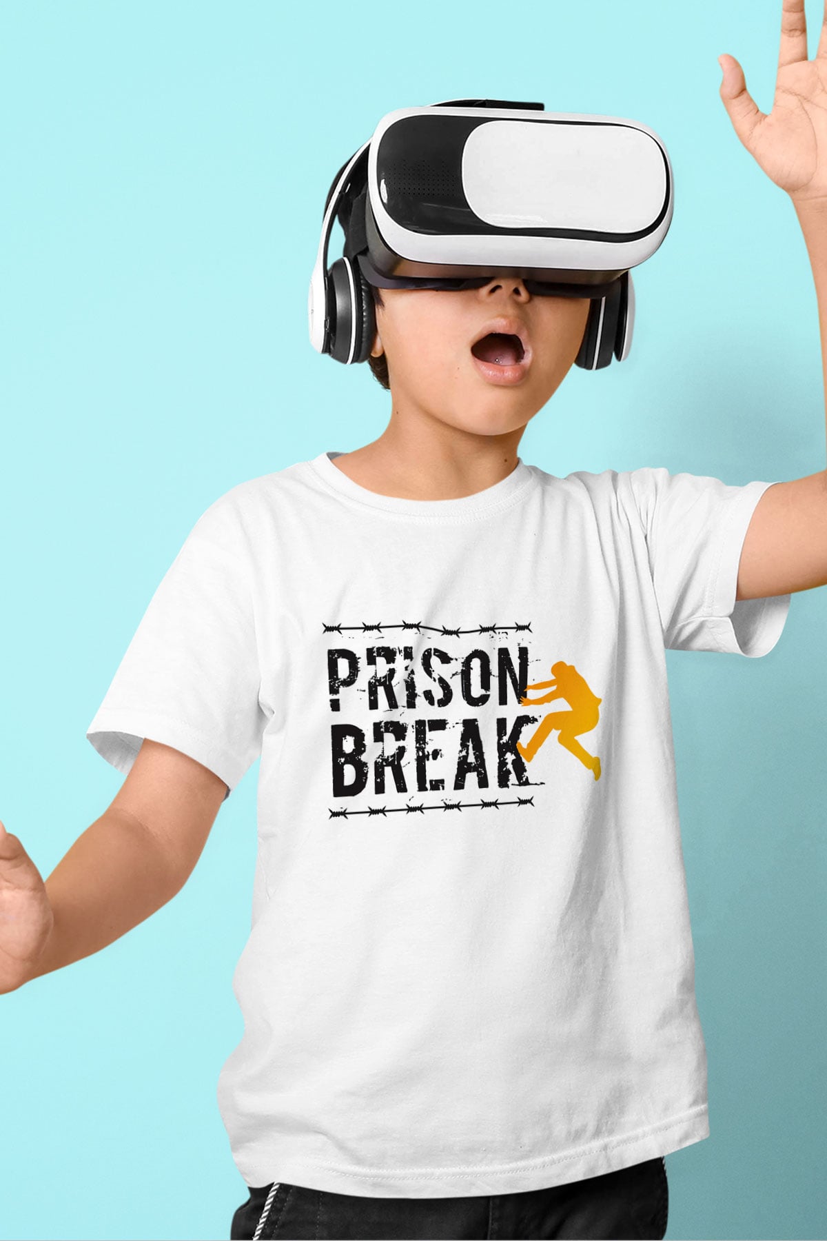 Prison Break Baskılı Beyaz Unisex Çocuk Tişört