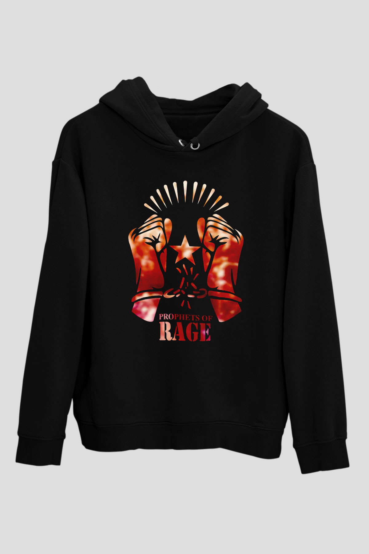 Prophets of Rage Siyah Unisex Kapüşonlu Sweatshirt