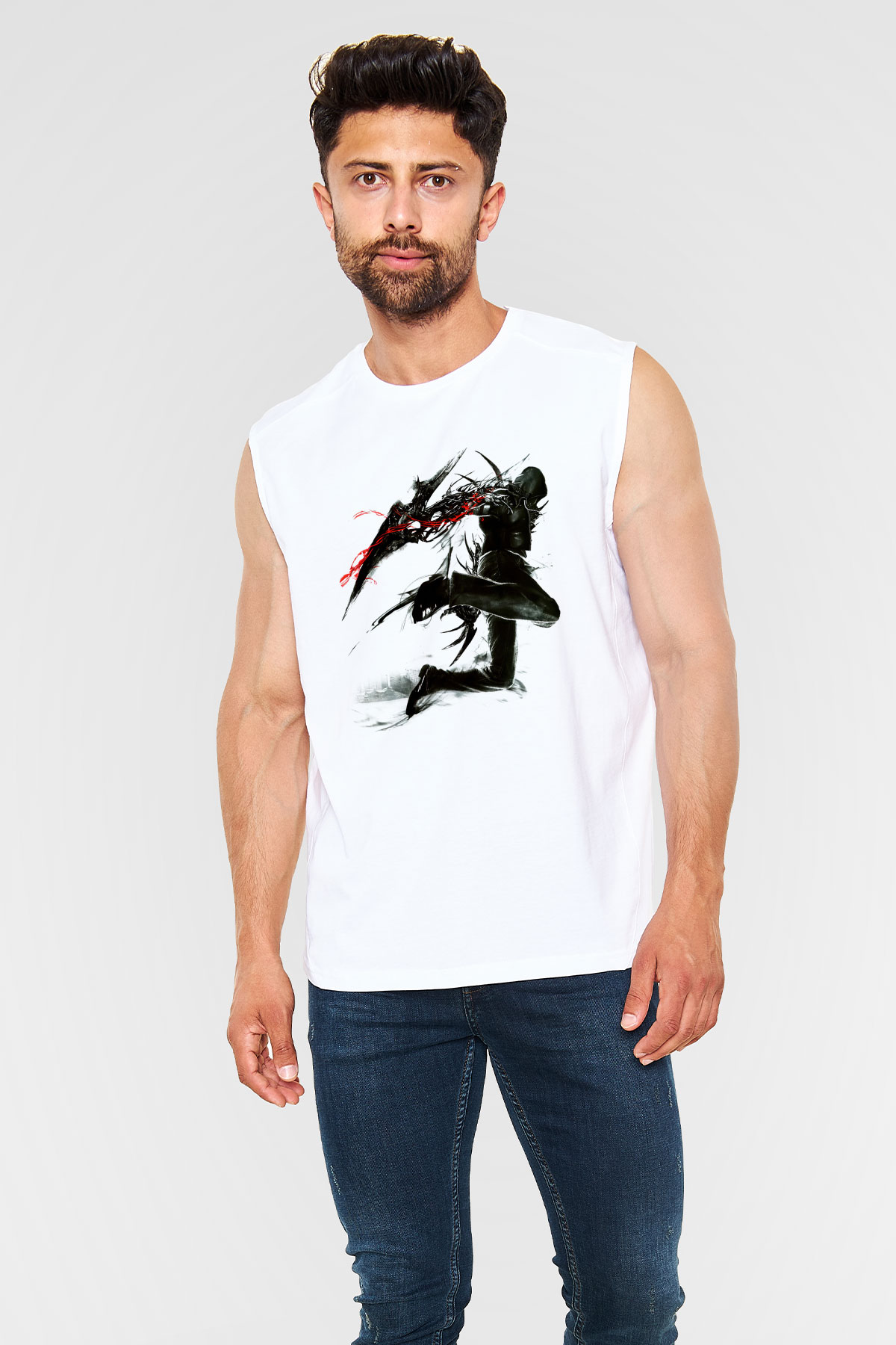 Prototype Beyaz Unisex Kolsuz Tişört