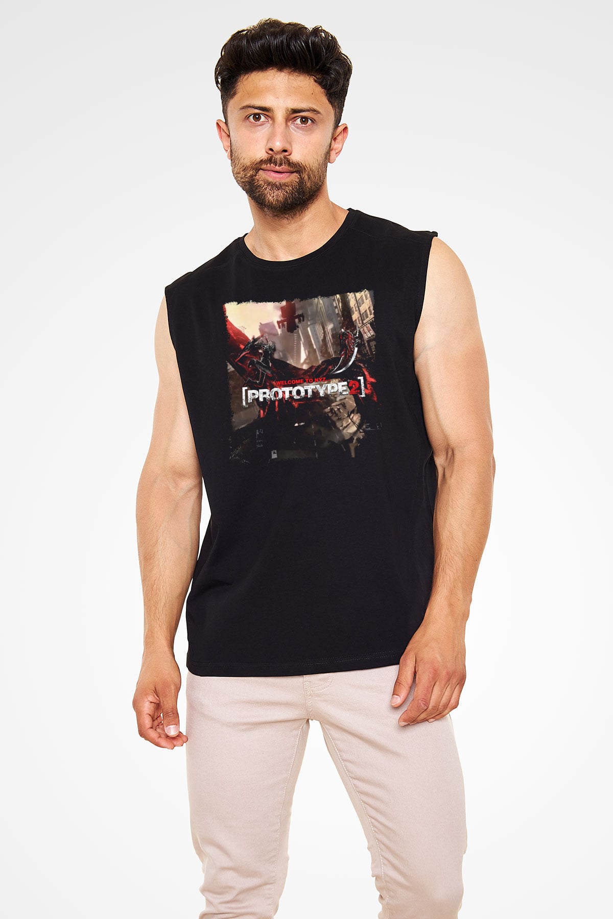Prototype Siyah Unisex Kolsuz Tişört