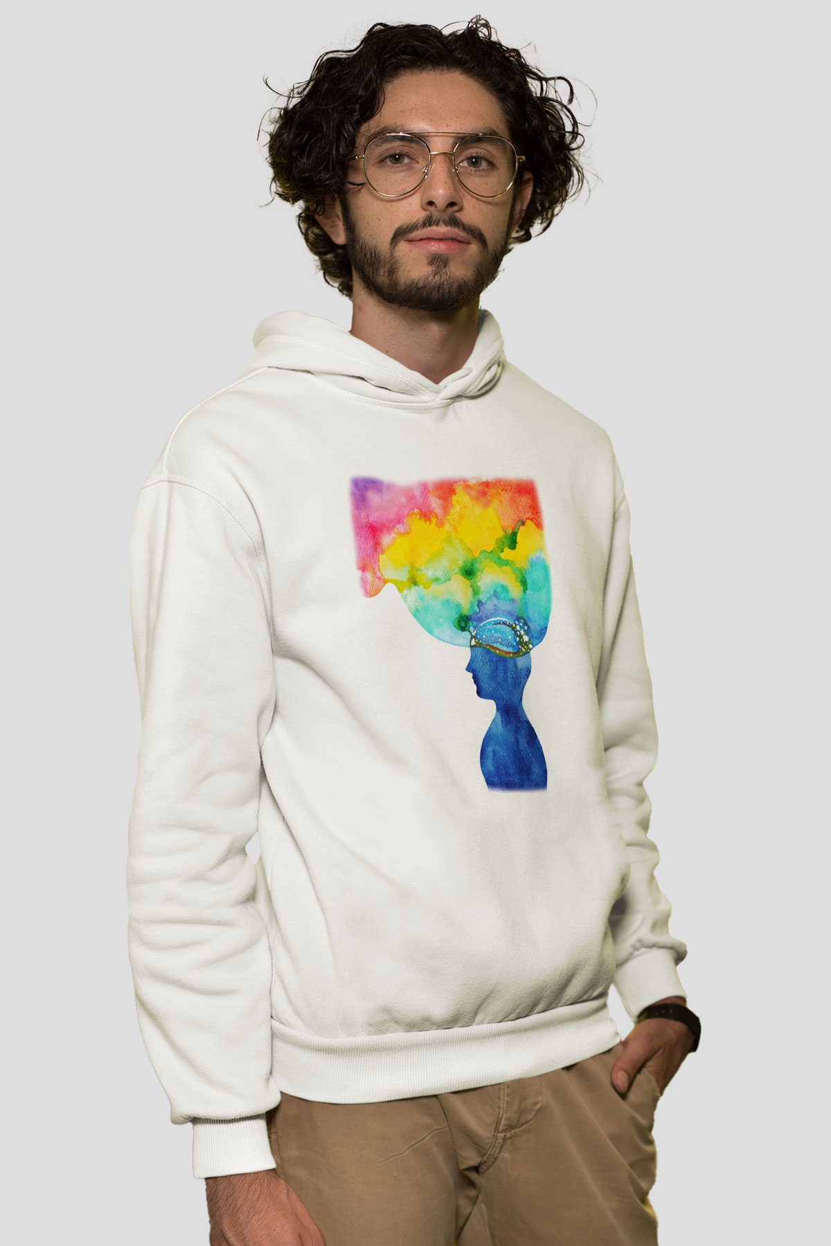 Psikolog Beyaz Unisex Hoodie
