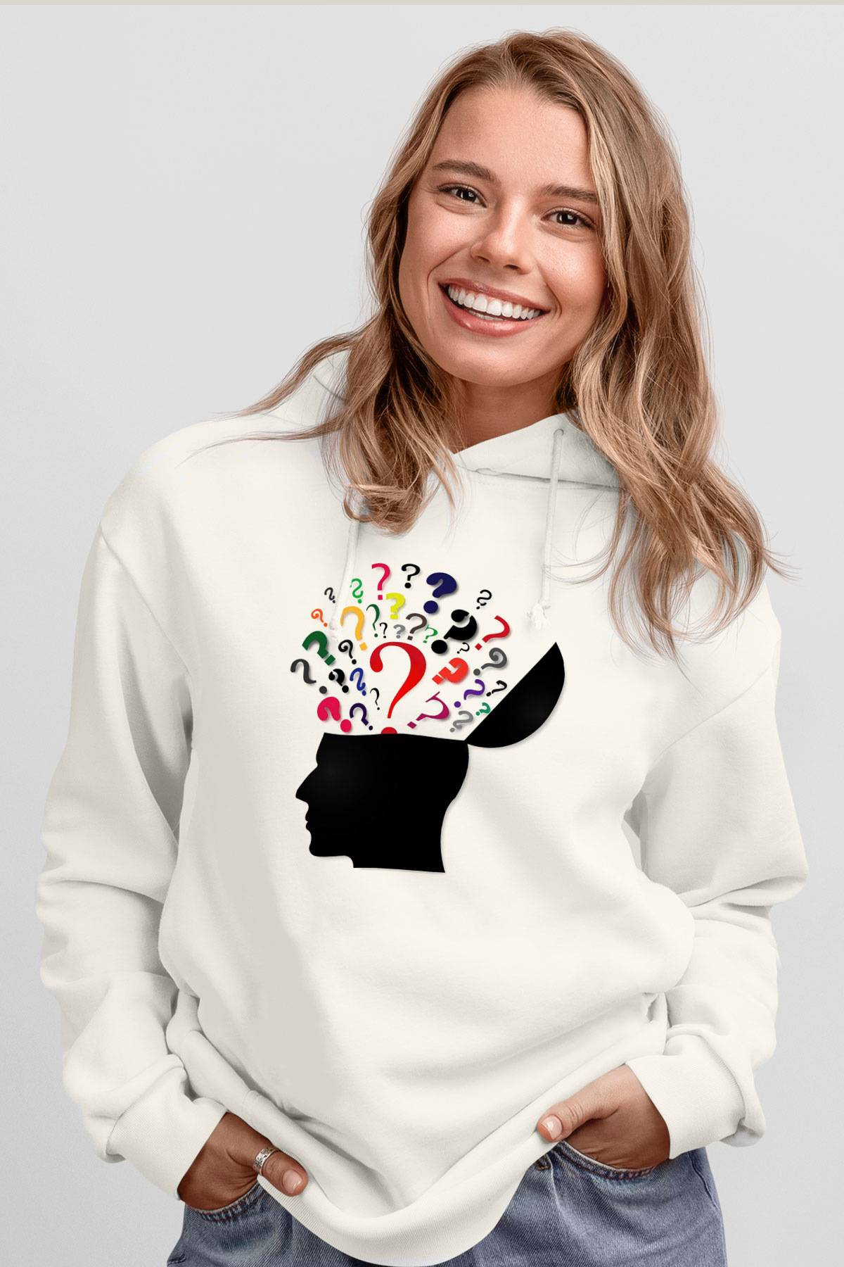 Psikolog Beyaz Unisex Hoodie