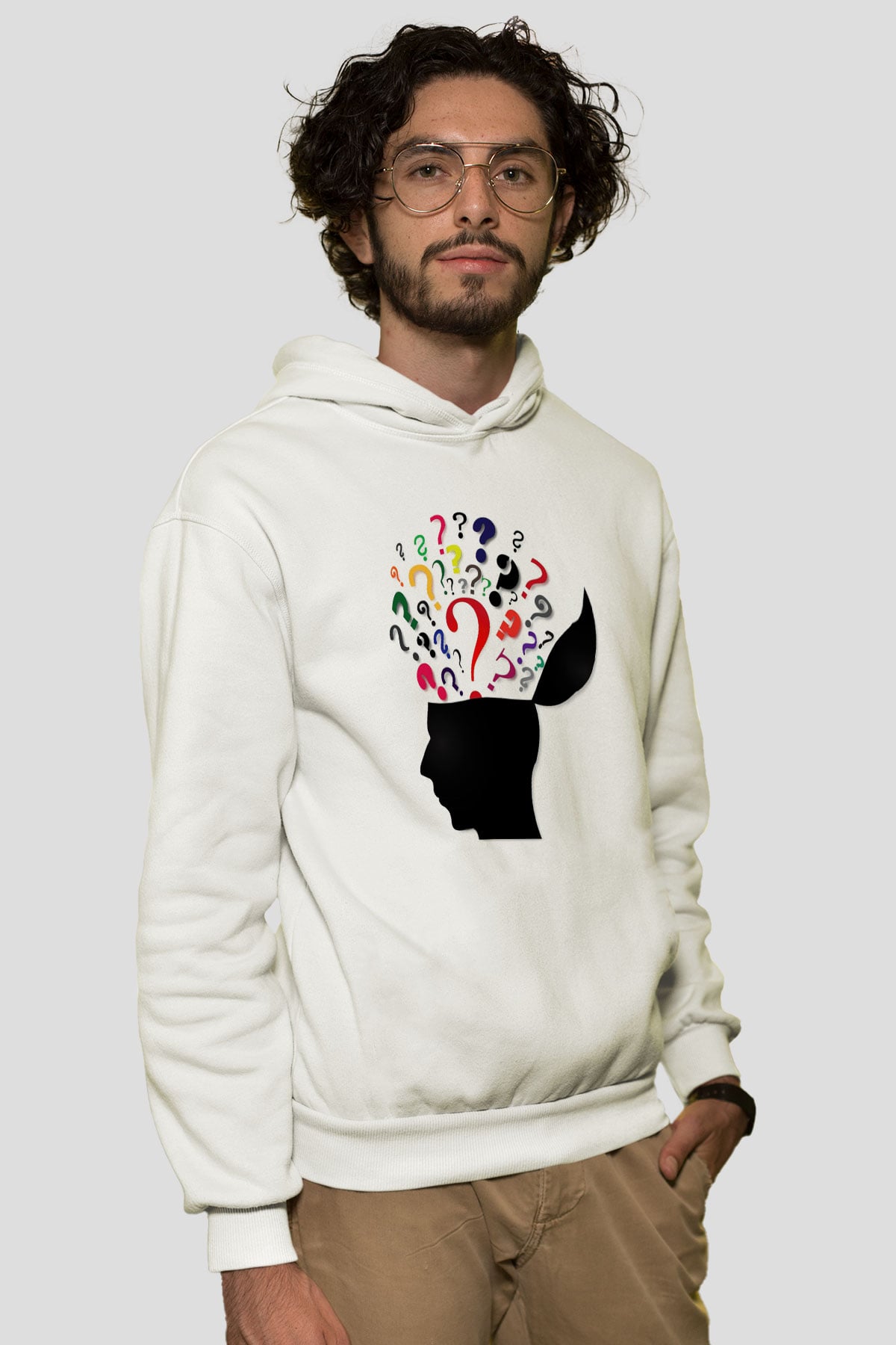 Psikolog Beyaz Unisex Hoodie