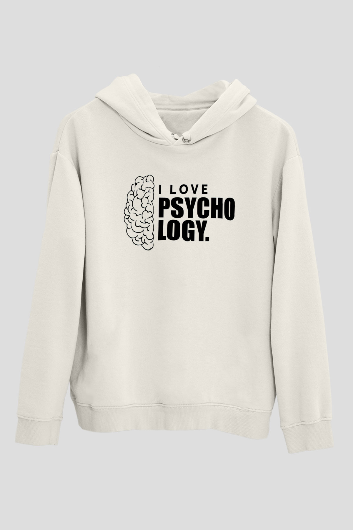 Psikolog Beyaz Unisex Kapüşonlu Sweatshirt