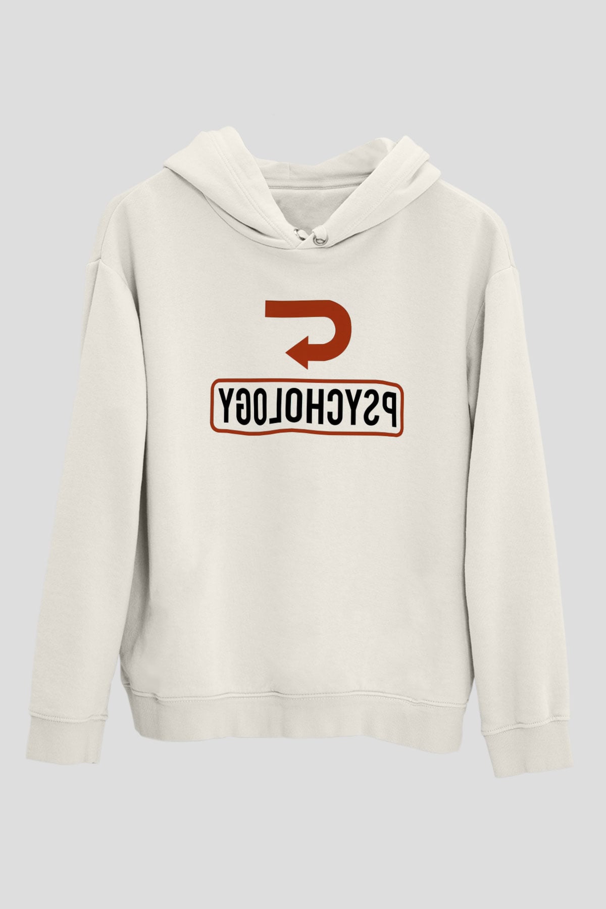 Psikolog Beyaz Unisex Kapüşonlu Sweatshirt
