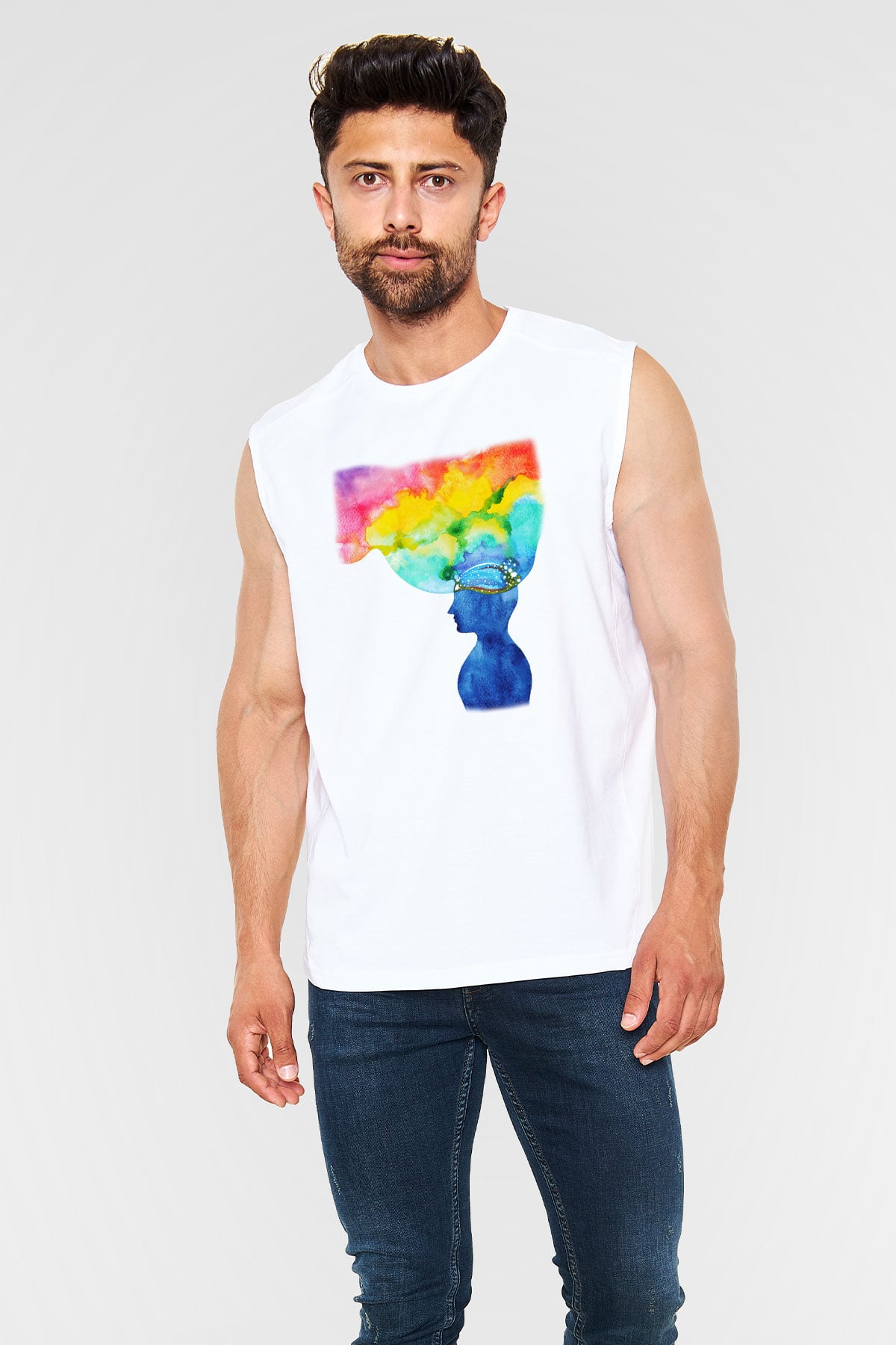 Psikolog Beyaz Unisex Kolsuz Tişört