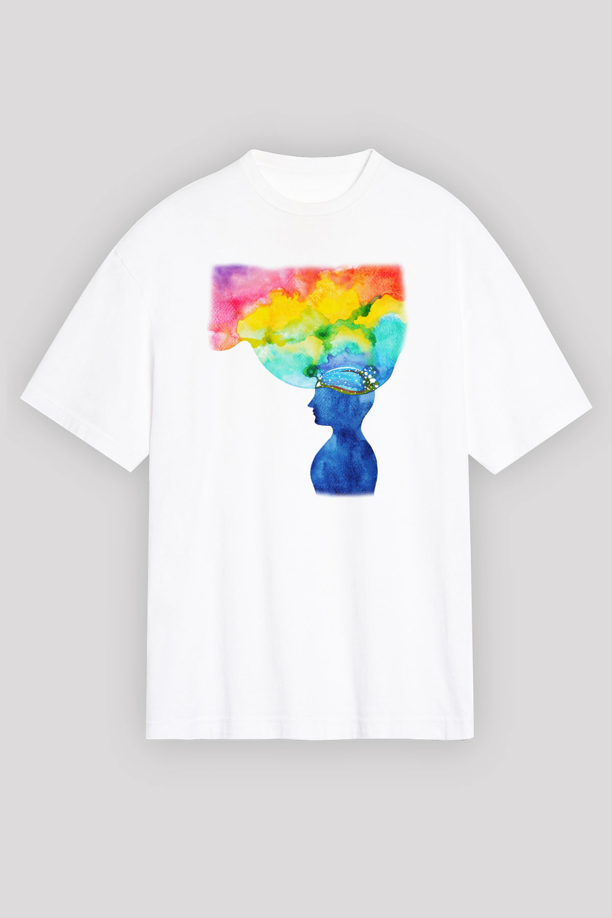 Psikolog Beyaz Unisex Oversize Tişört T-Shirt
