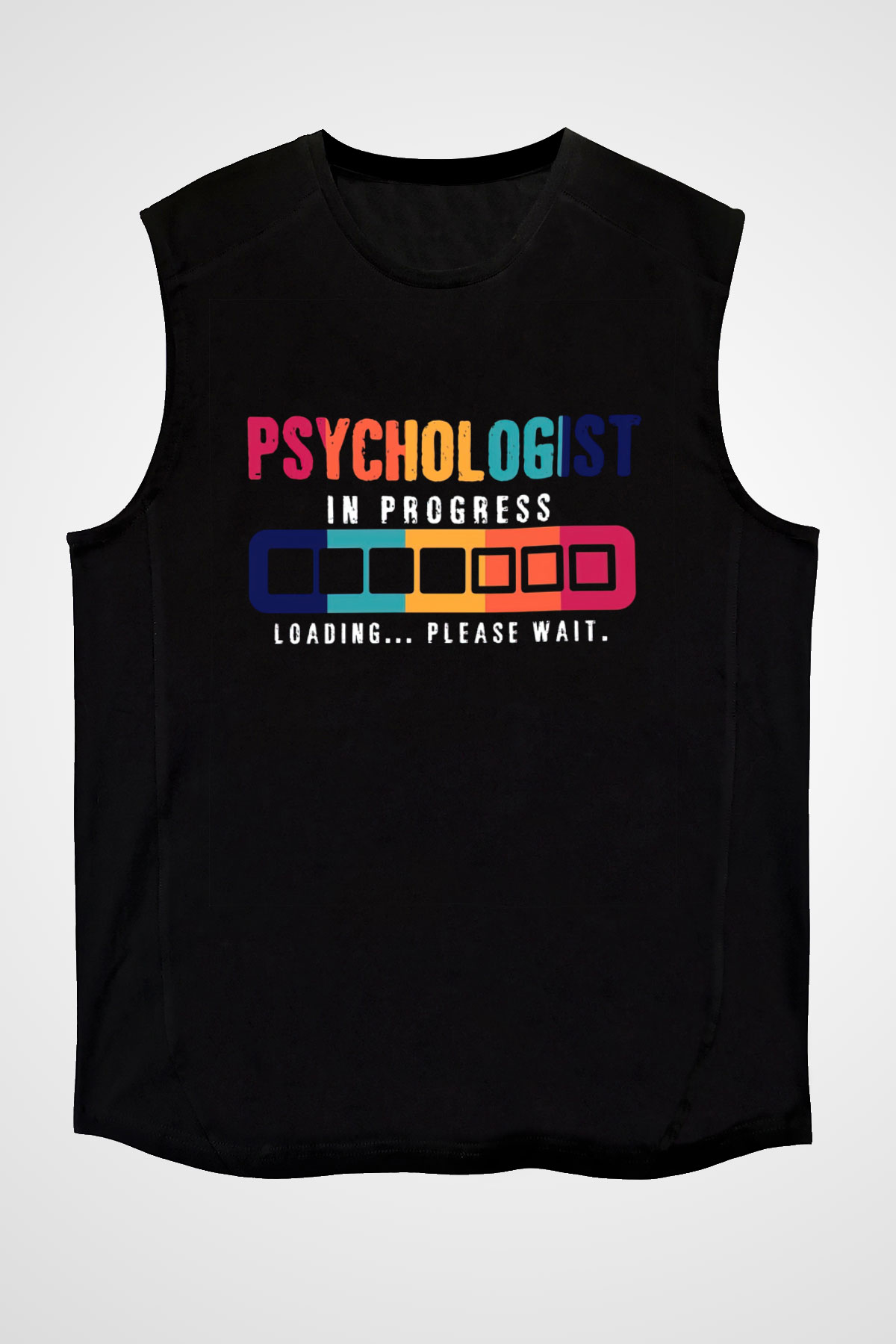 Psikolog Siyah Unisex Kolsuz Tişört