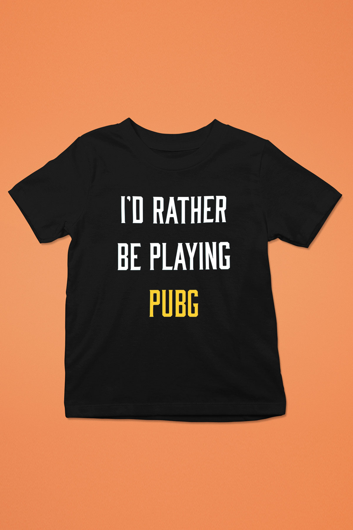 PUBG Baskılı Siyah Unisex Çocuk Tişört