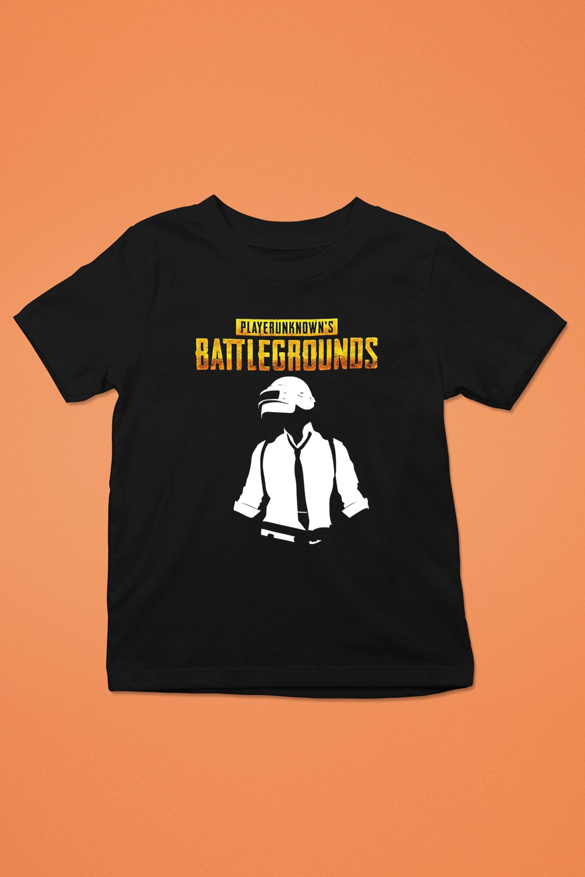 PUBG Baskılı Siyah Unisex Çocuk Tişört